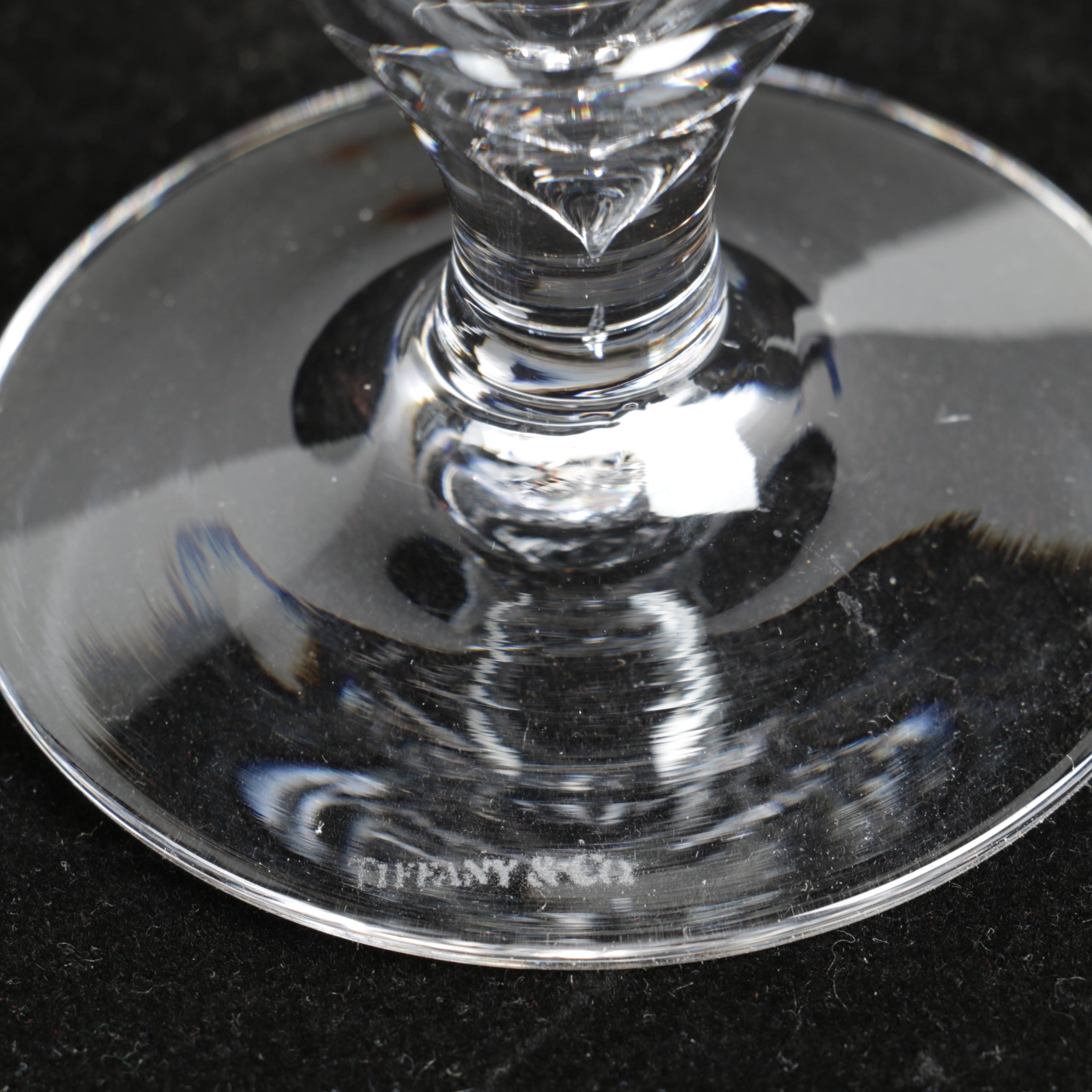 Tiffany & Co. "Brittania" Crystal Wine Glasses