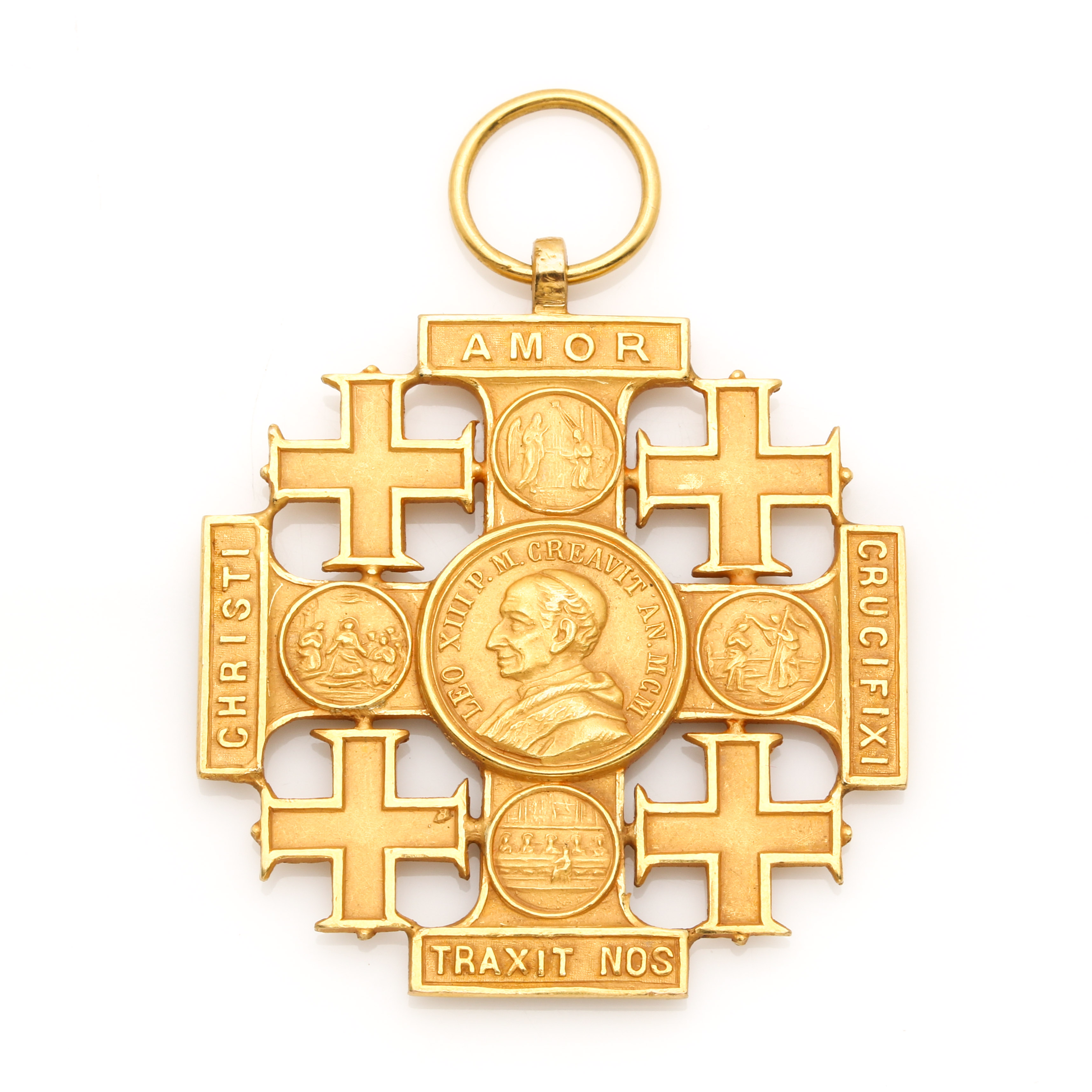 18K Yellow Gold Jerusalem Pilgrim's Cross