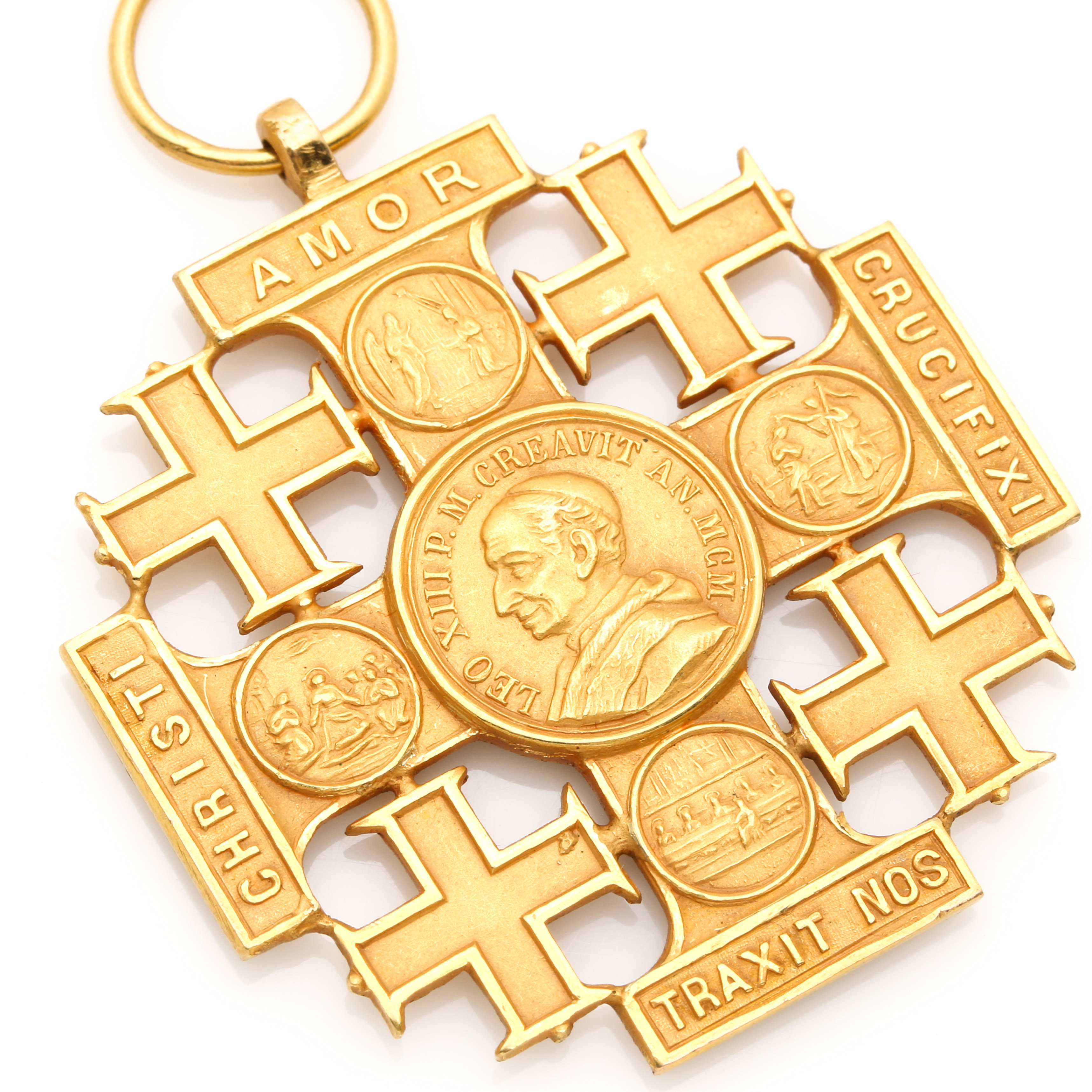 18K Yellow Gold Jerusalem Pilgrim's Cross
