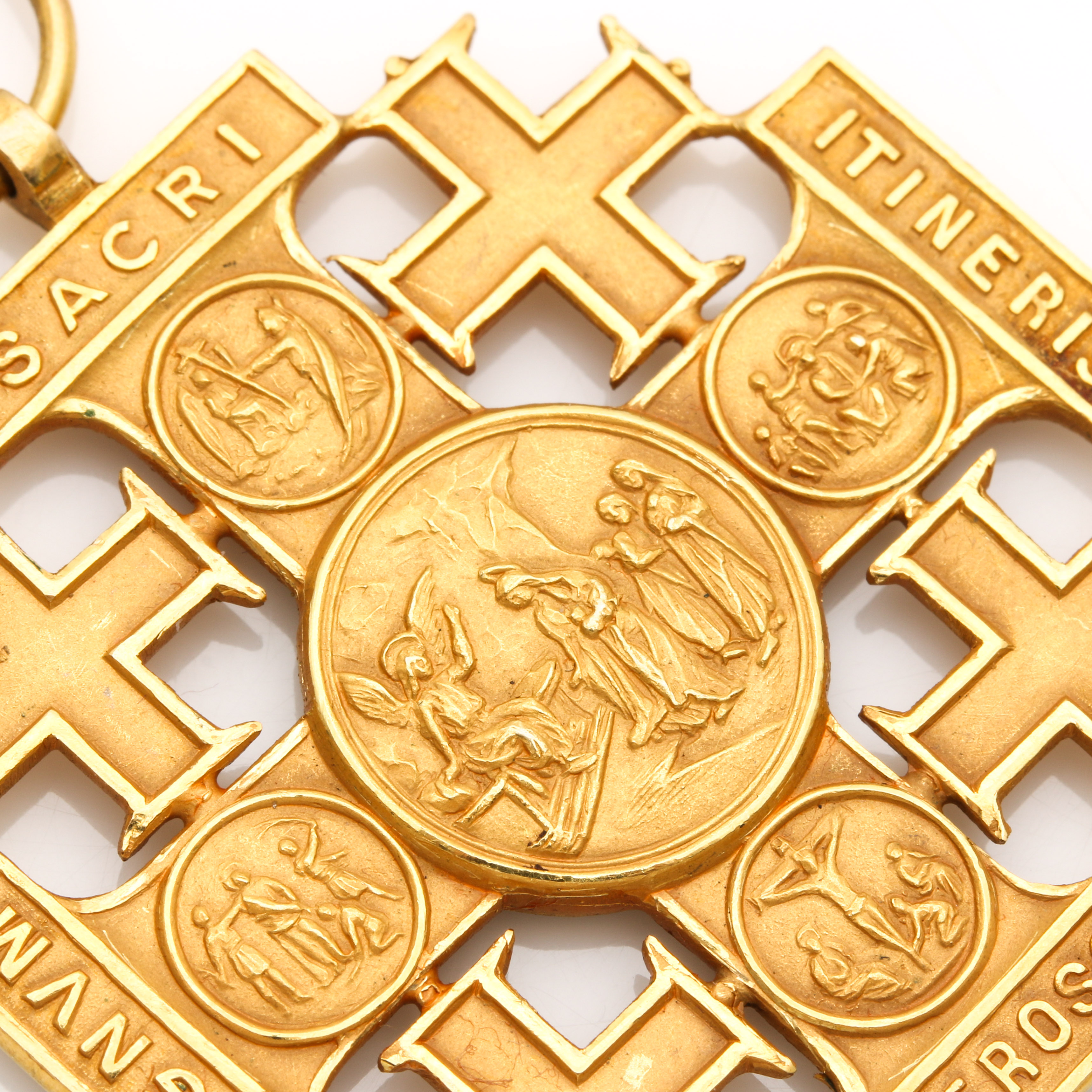 18K Yellow Gold Jerusalem Pilgrim's Cross