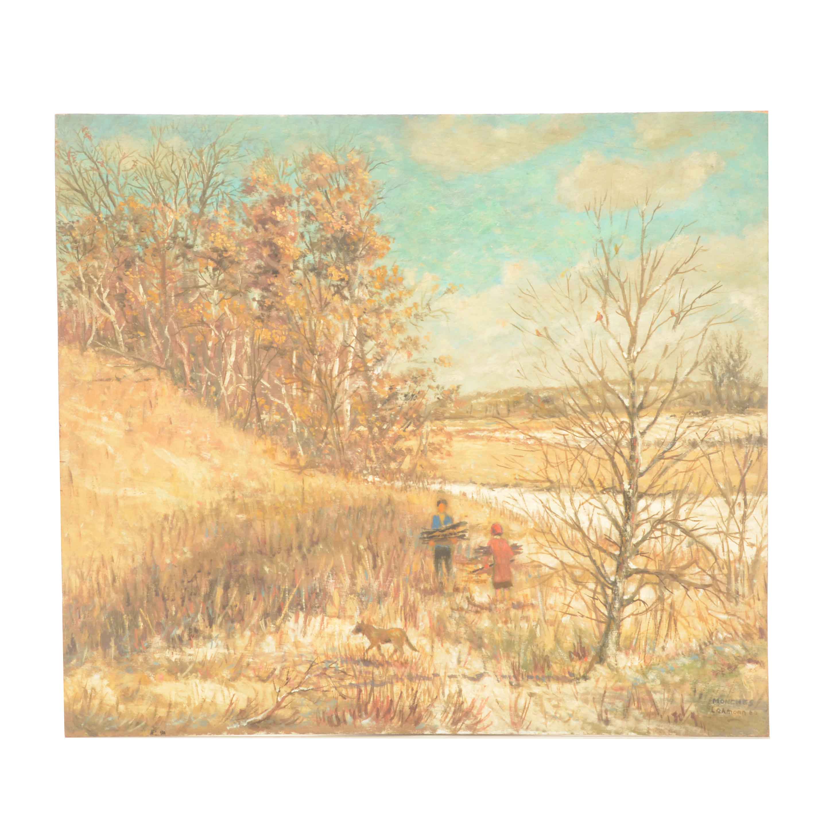 Robert Lahmann Landscape Painting "Monches"