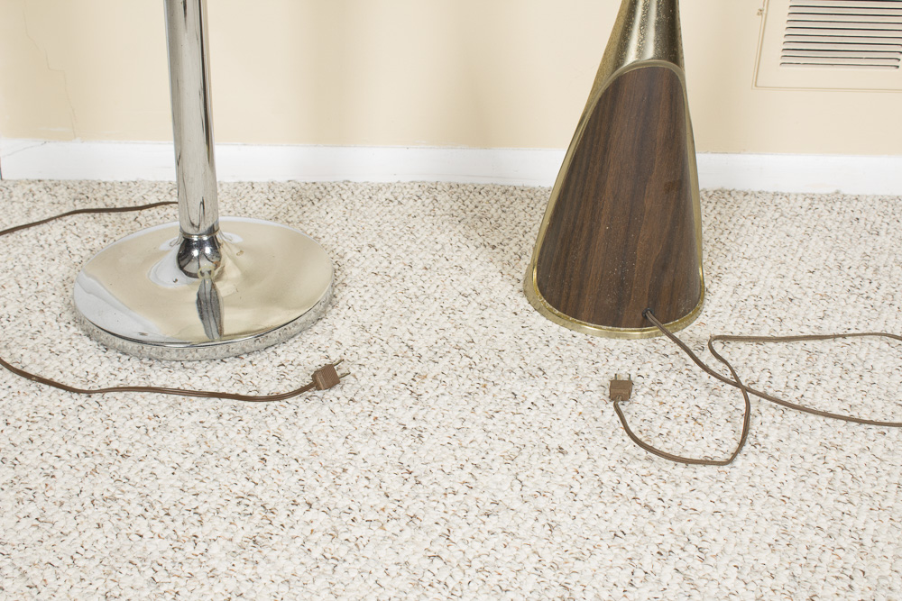 Vintage Floor Lamp Tray Tables