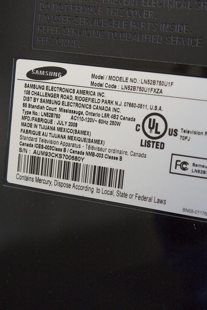 Samsung 52" Television