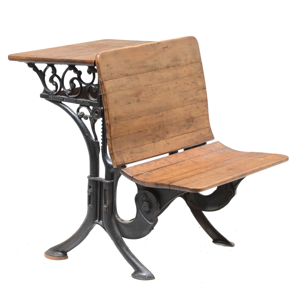 Antique School Desk by Peabody School Furniture Co., Circa 1900s
