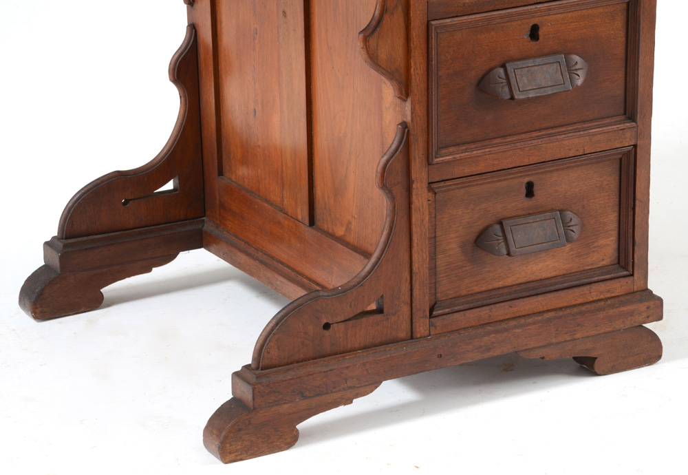Antique Victorian Walnut Davenport Desk