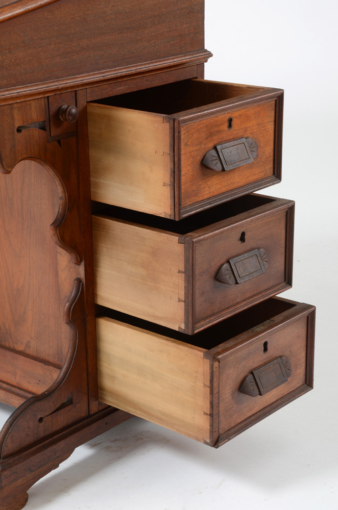 Antique Victorian Walnut Davenport Desk