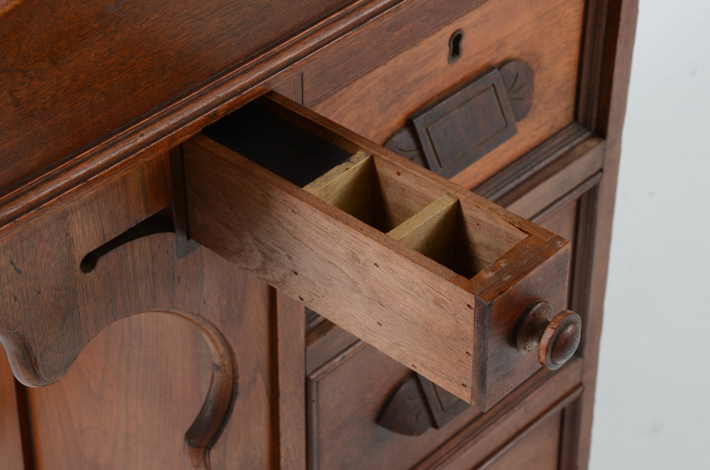 Antique Victorian Walnut Davenport Desk