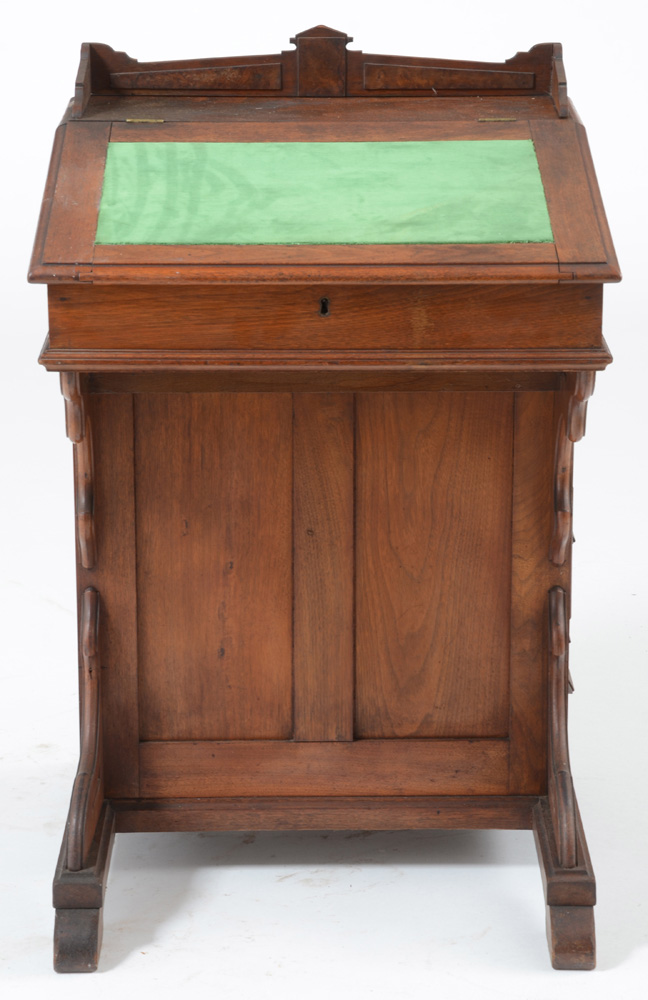 Antique Victorian Walnut Davenport Desk