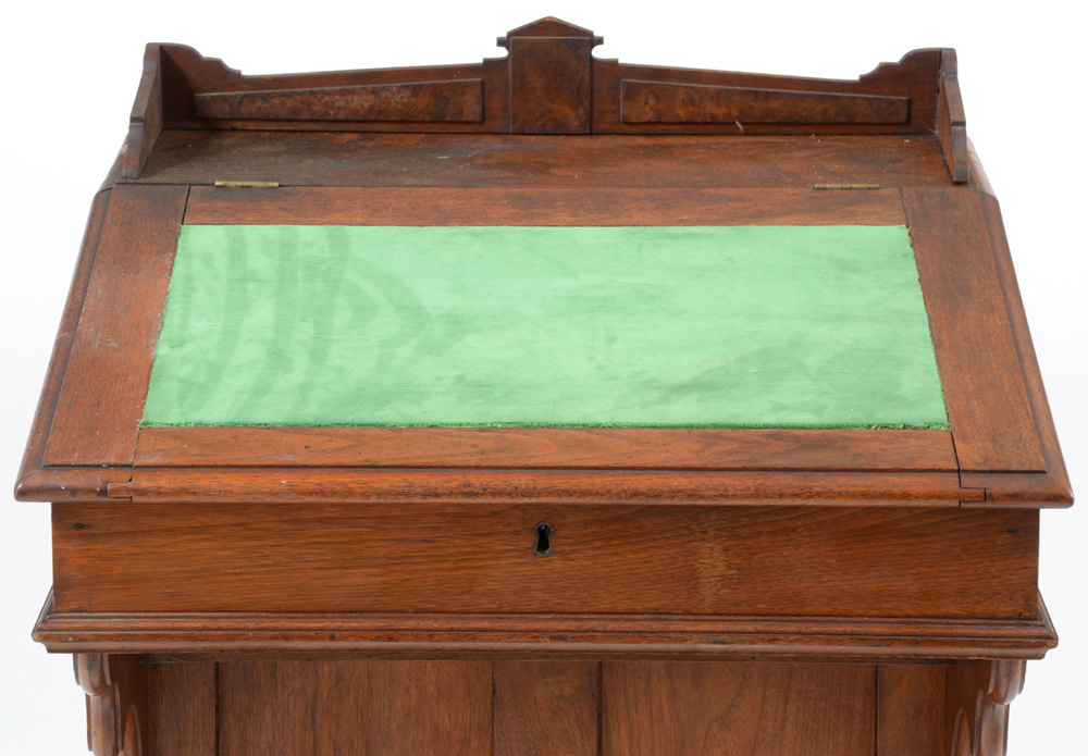 Antique Victorian Walnut Davenport Desk