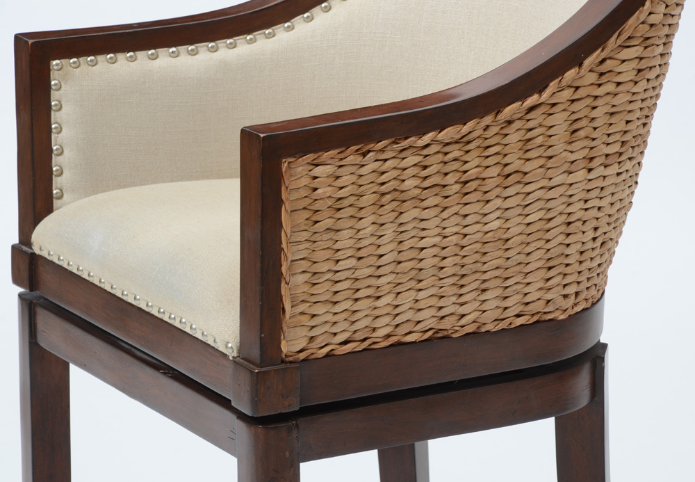 Frontgate "Sheldon" Swivel Counter Height Bar Stool