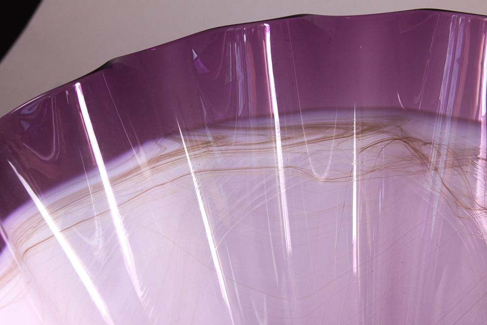 Signed Dan Bergsma Hand-Blown Glass Handkerchief Vase