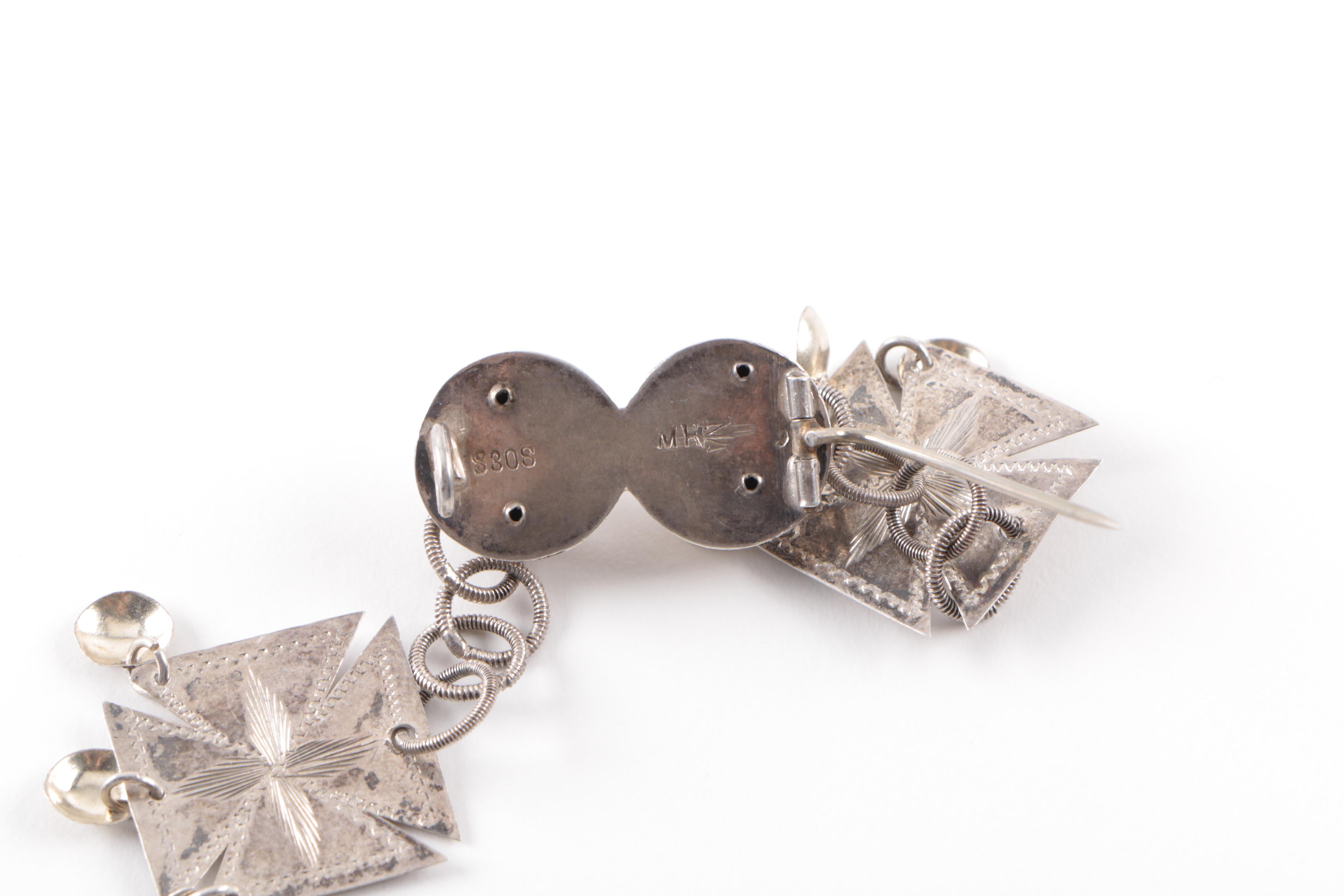 Silver Jewelry Including Vintage Marius Hammer Brooch