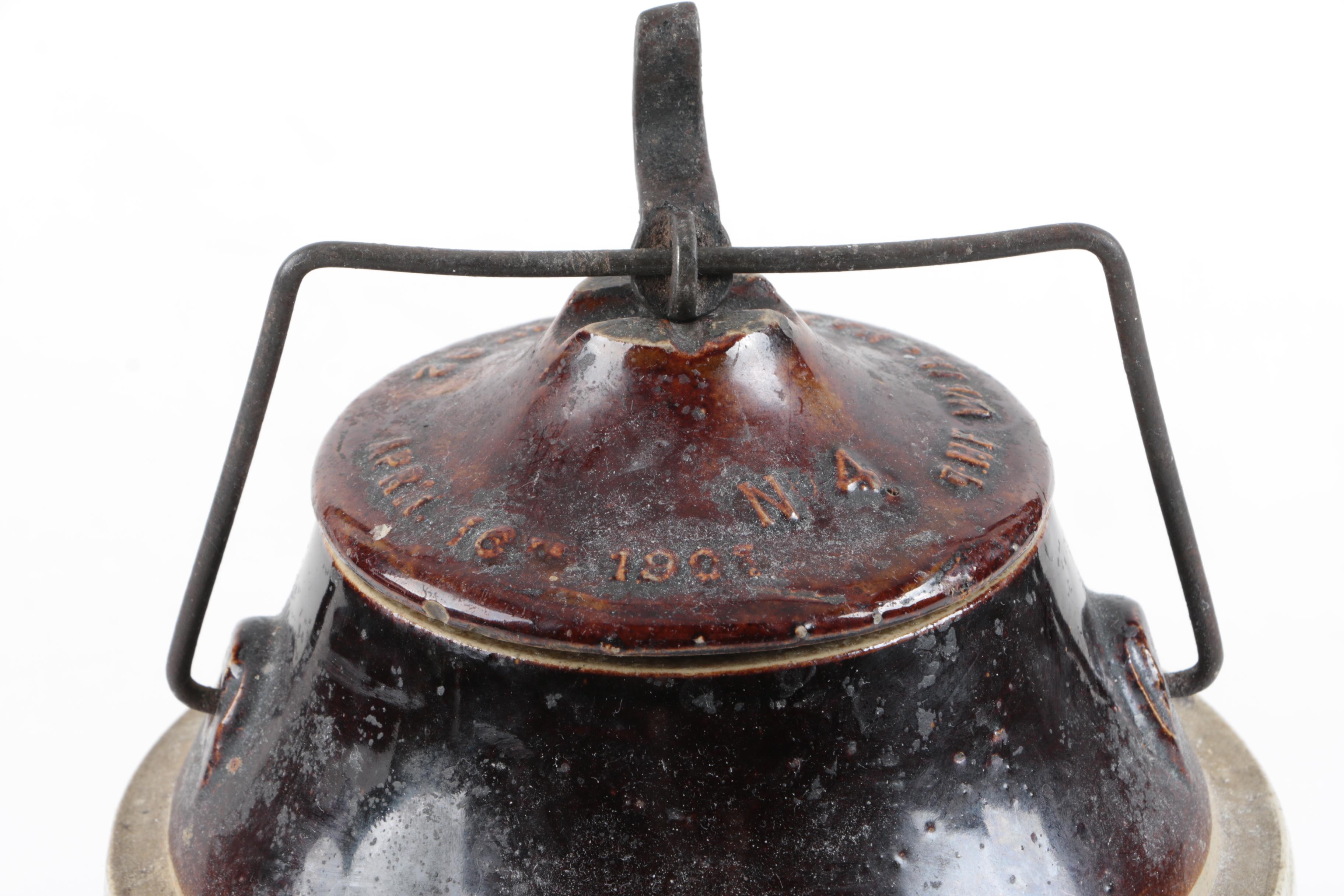 Vintage "The Weir" No. 4 Stoneware Canning Jar