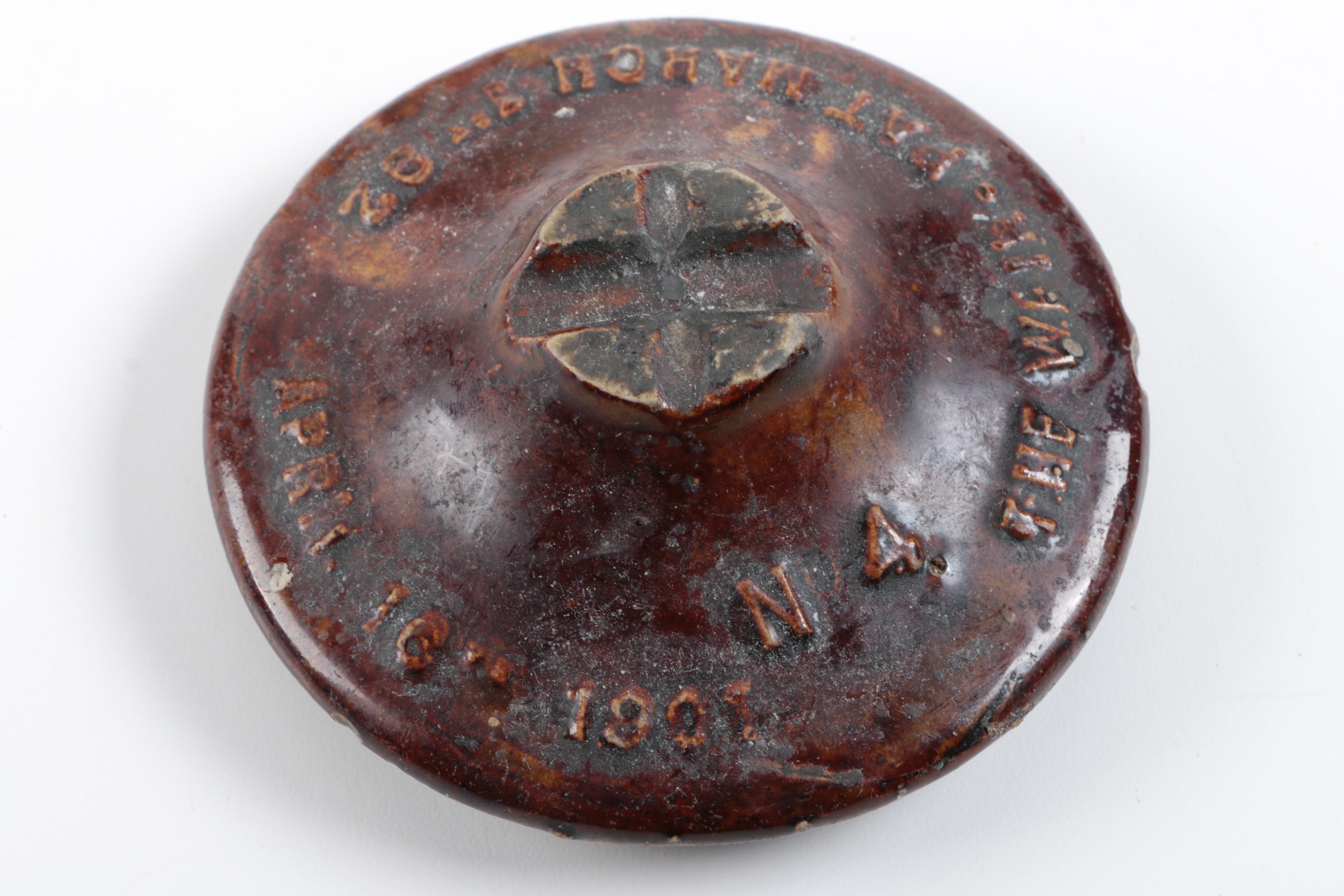 Vintage "The Weir" No. 4 Stoneware Canning Jar