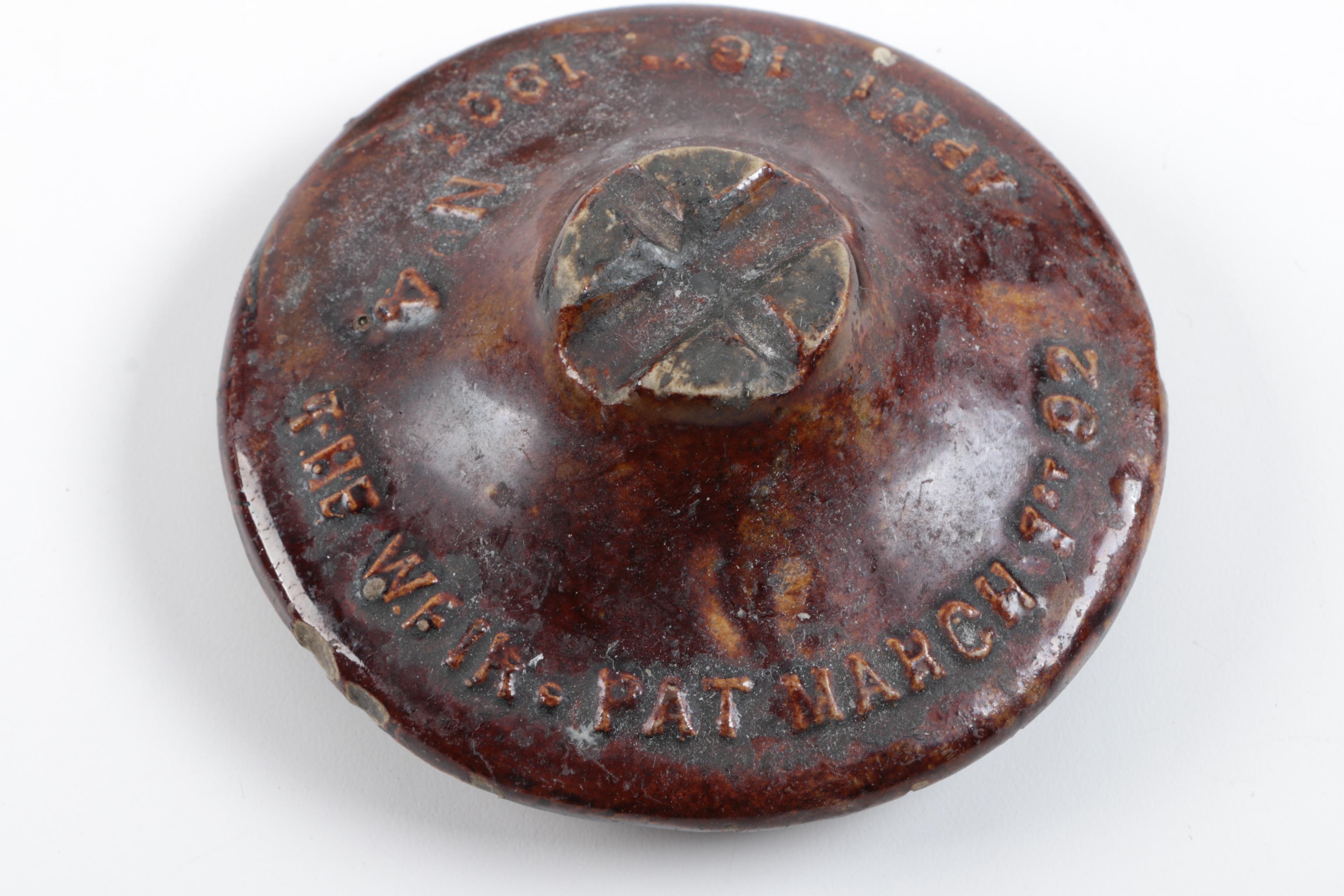 Vintage "The Weir" No. 4 Stoneware Canning Jar