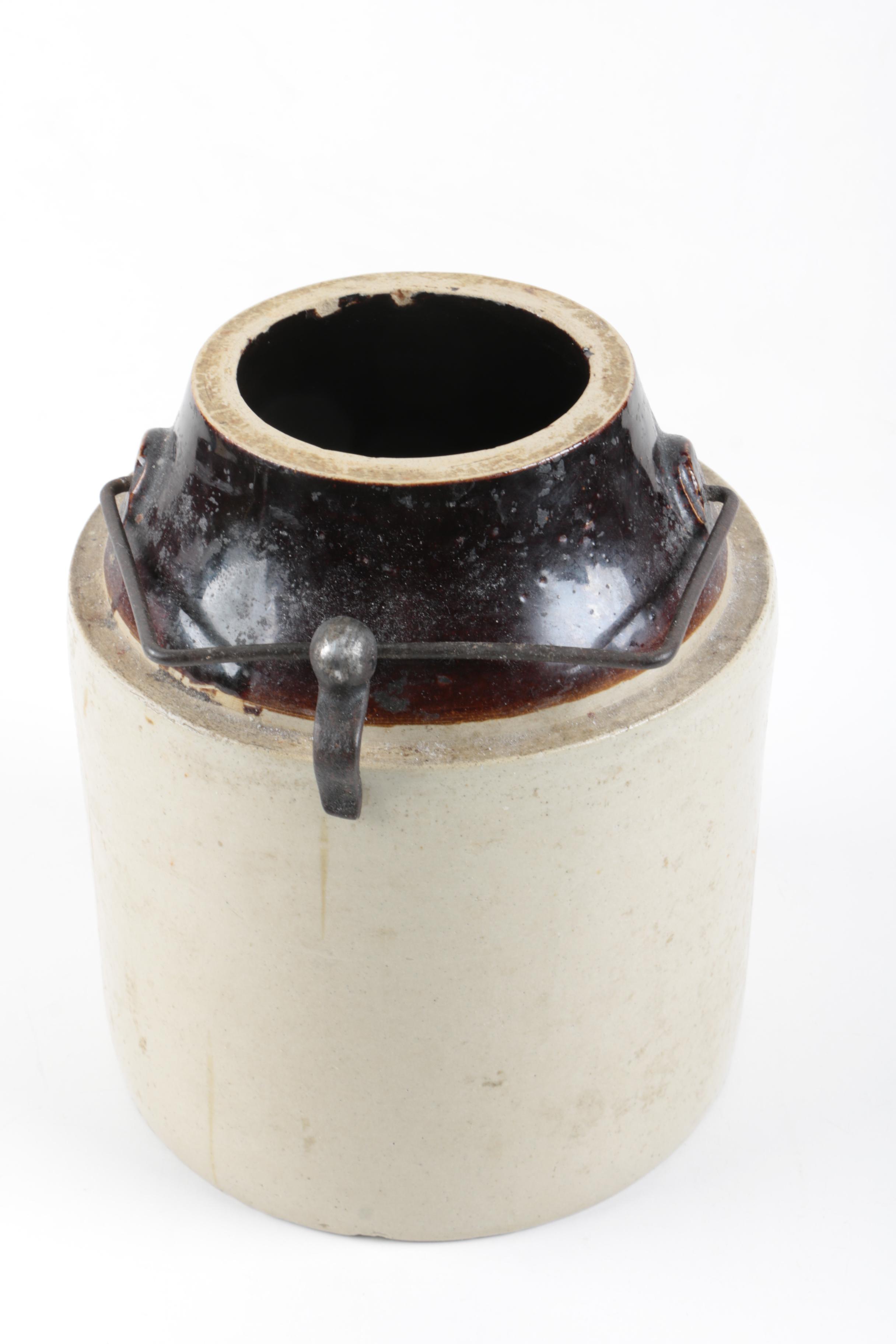 Vintage "The Weir" No. 4 Stoneware Canning Jar