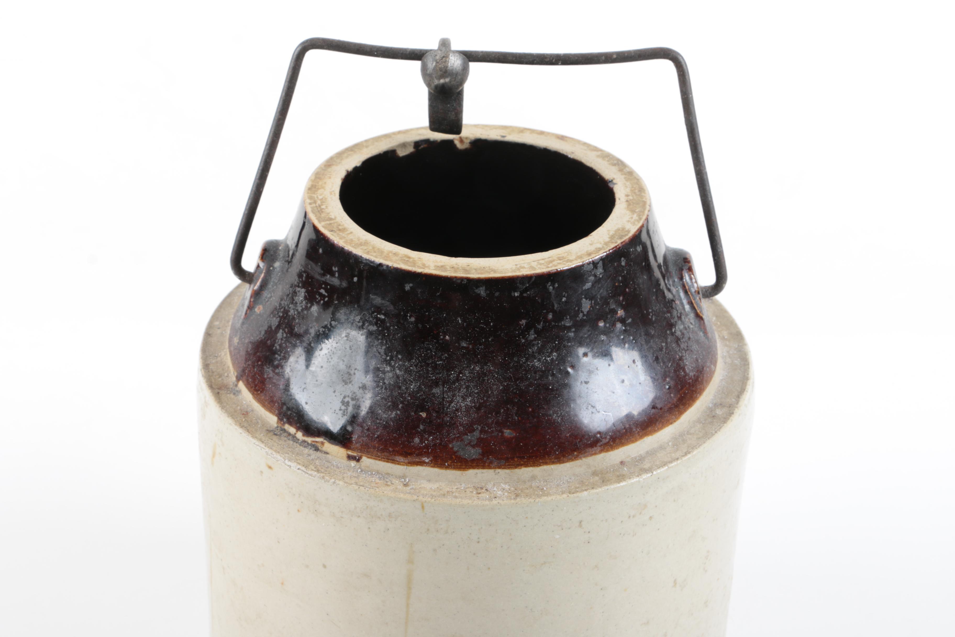 Vintage "The Weir" No. 4 Stoneware Canning Jar