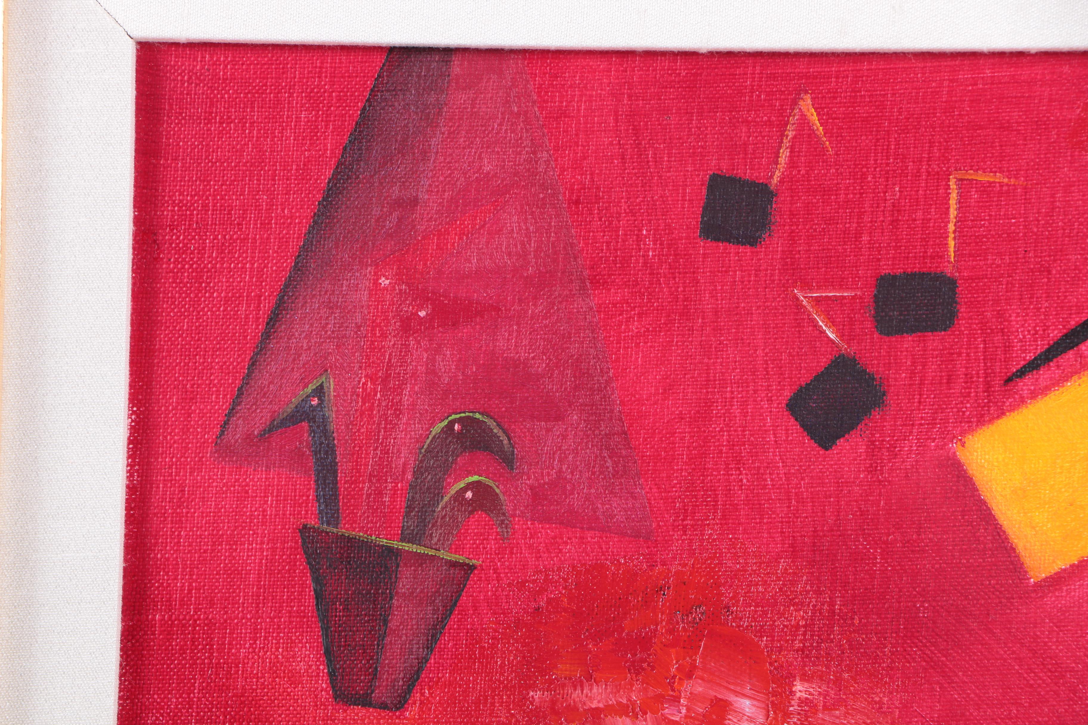 Rafael Gurvich Oil Painting on Canvas Panel "Cow Quiz"