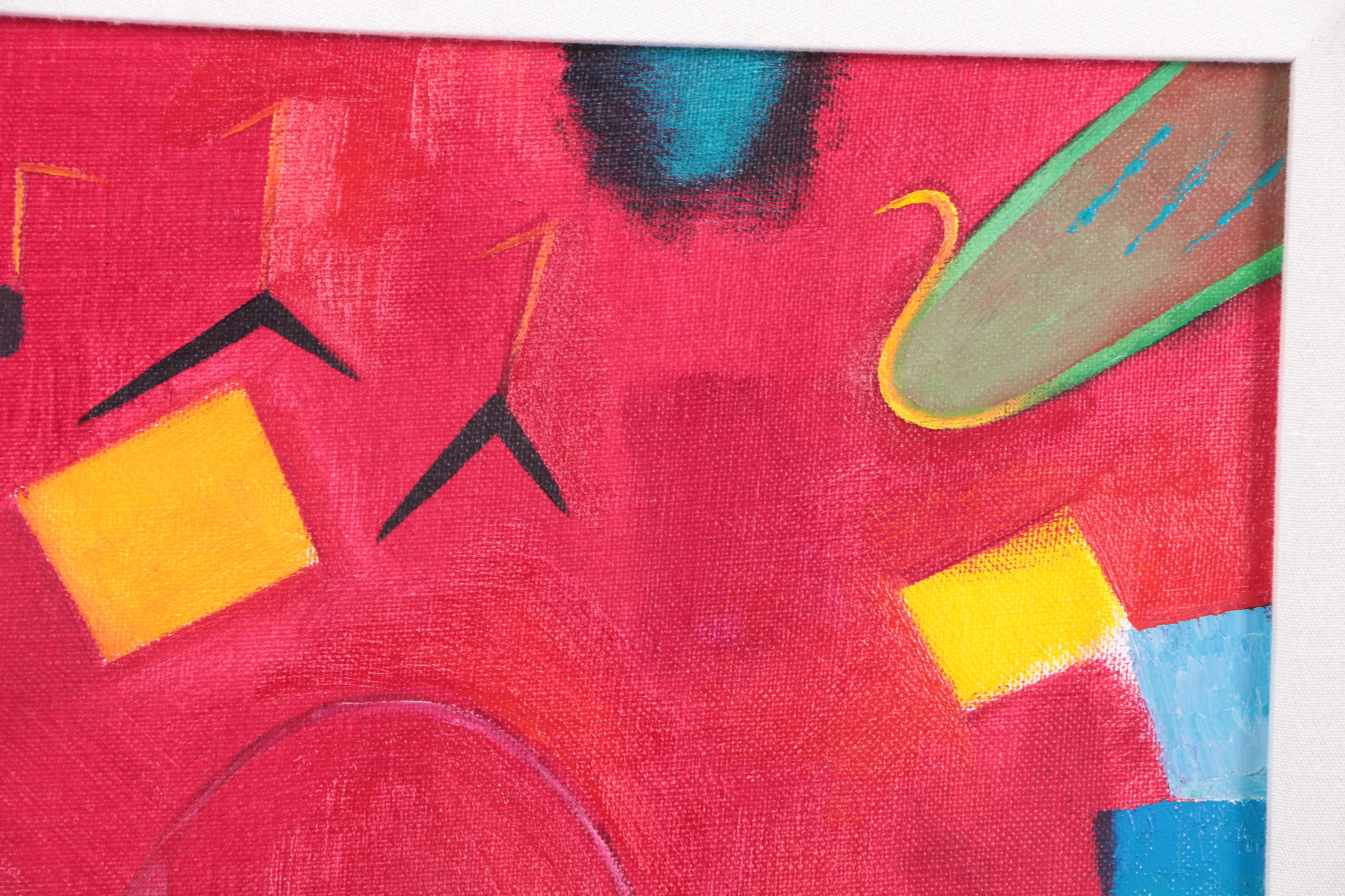 Rafael Gurvich Oil Painting on Canvas Panel "Cow Quiz"