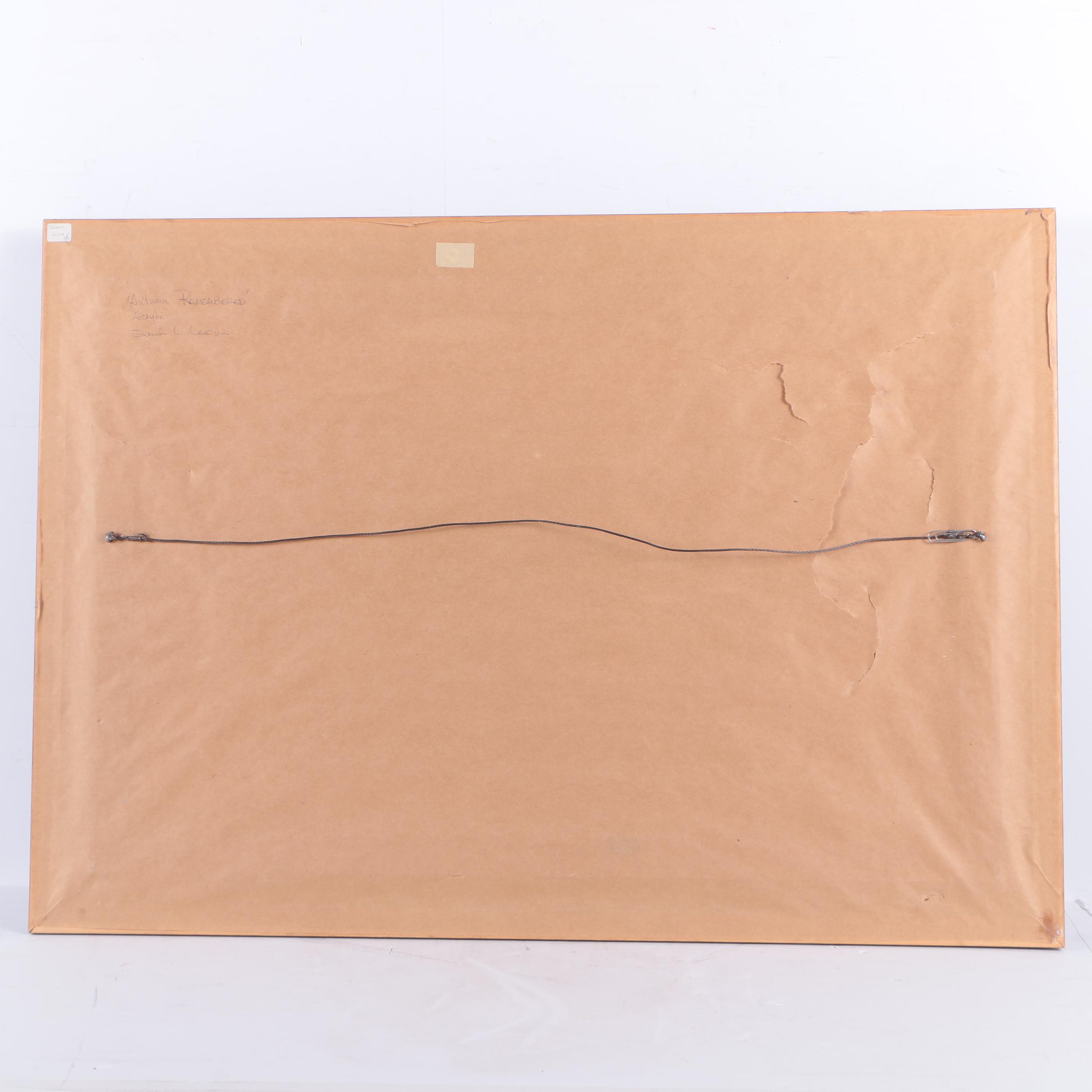 Sarah L. Lewis Acrylic Painting on Canvas "Autumn Remembered"