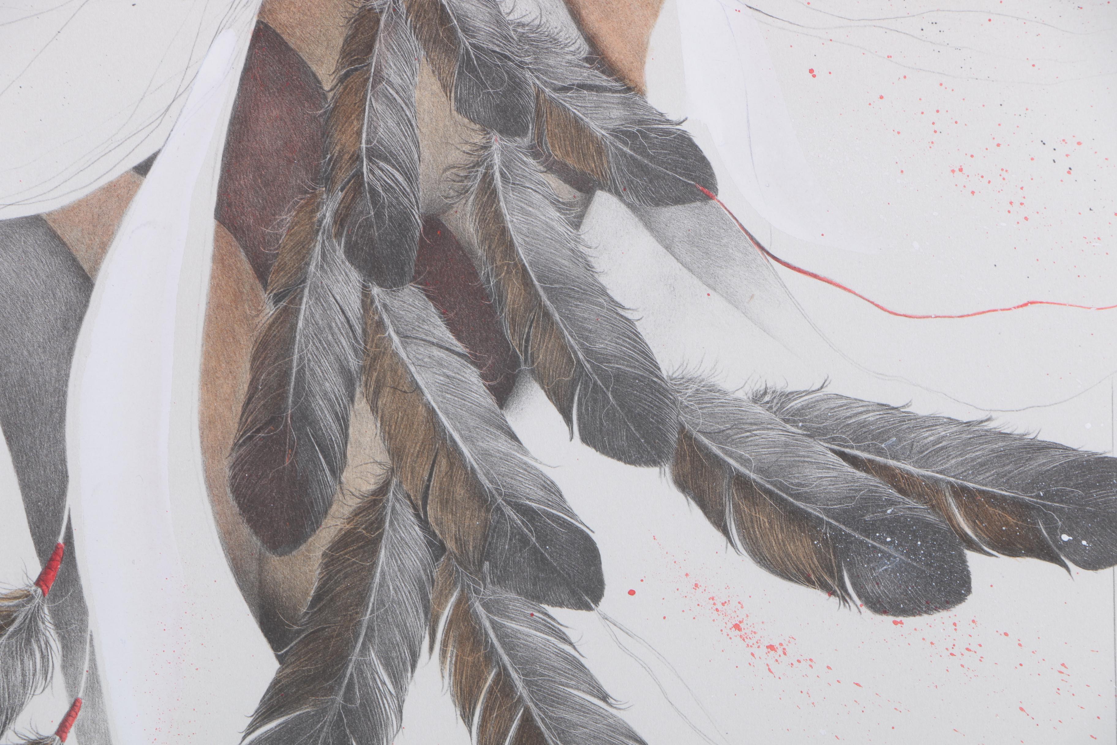 Frank Howell Hand-colored Artist Proof Lithograph on Paper "Eagles Path"