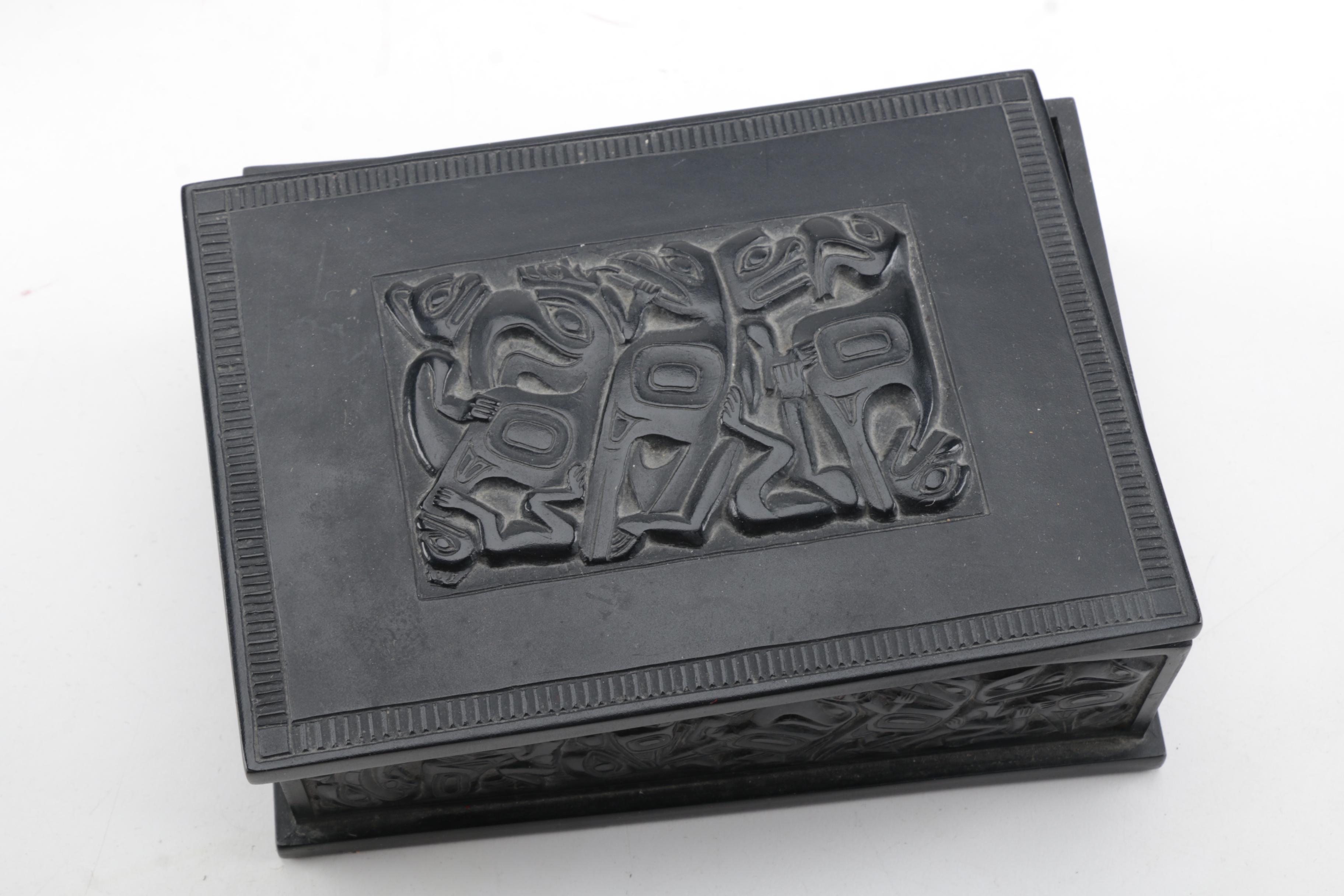 Lidded Haida Gwaii Style Boxes by Boma of Canada