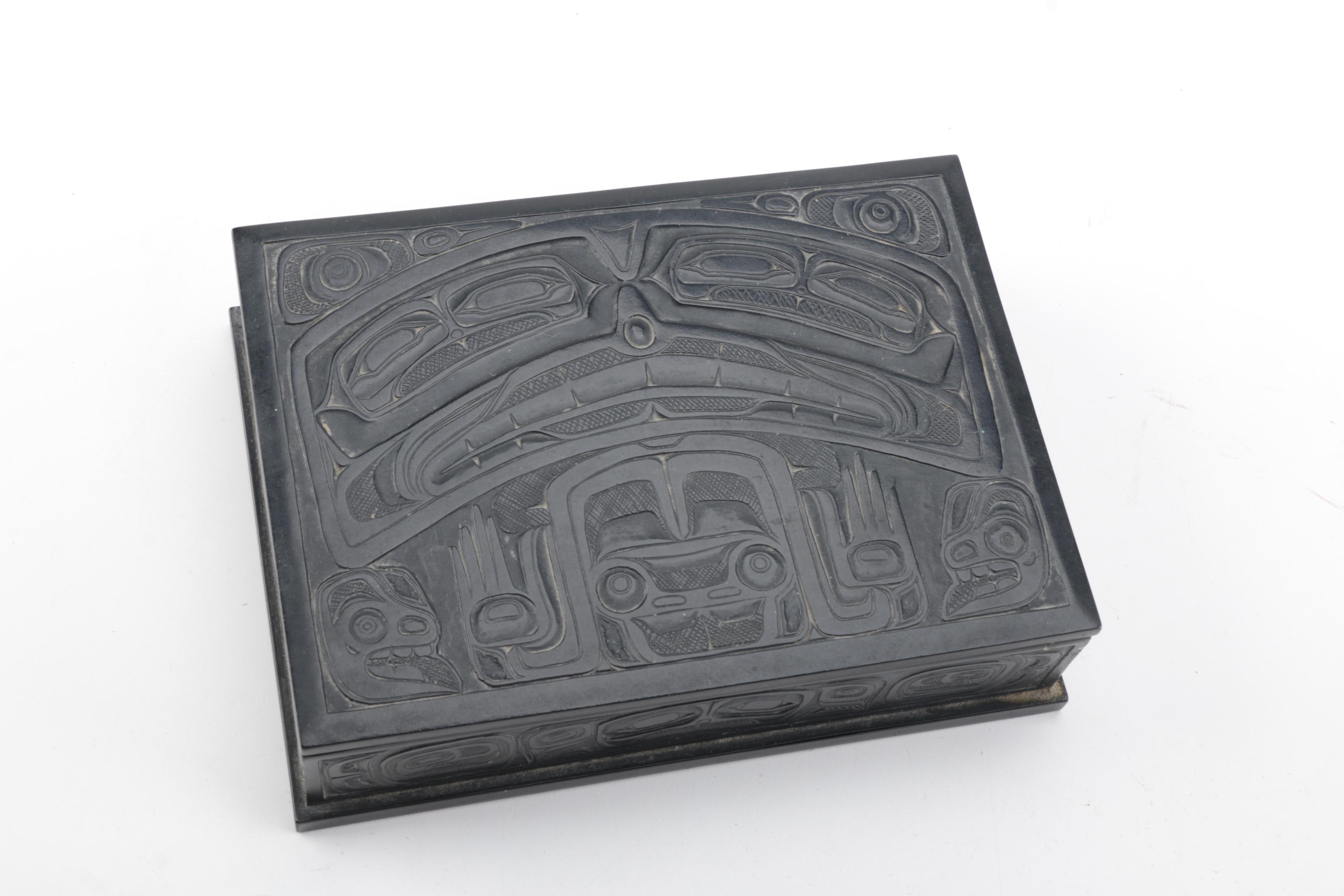 Lidded Haida Gwaii Style Boxes by Boma of Canada
