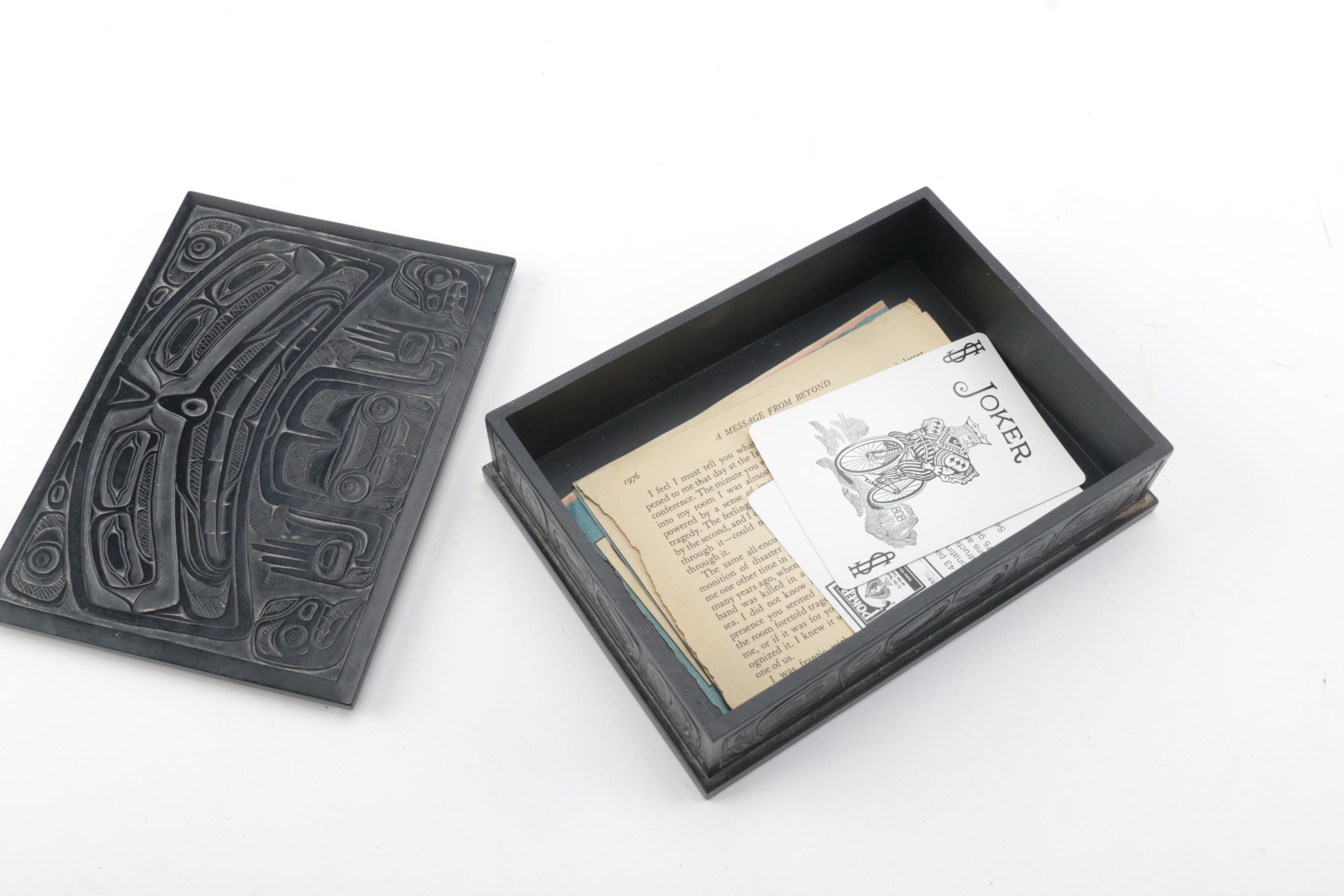 Lidded Haida Gwaii Style Boxes by Boma of Canada