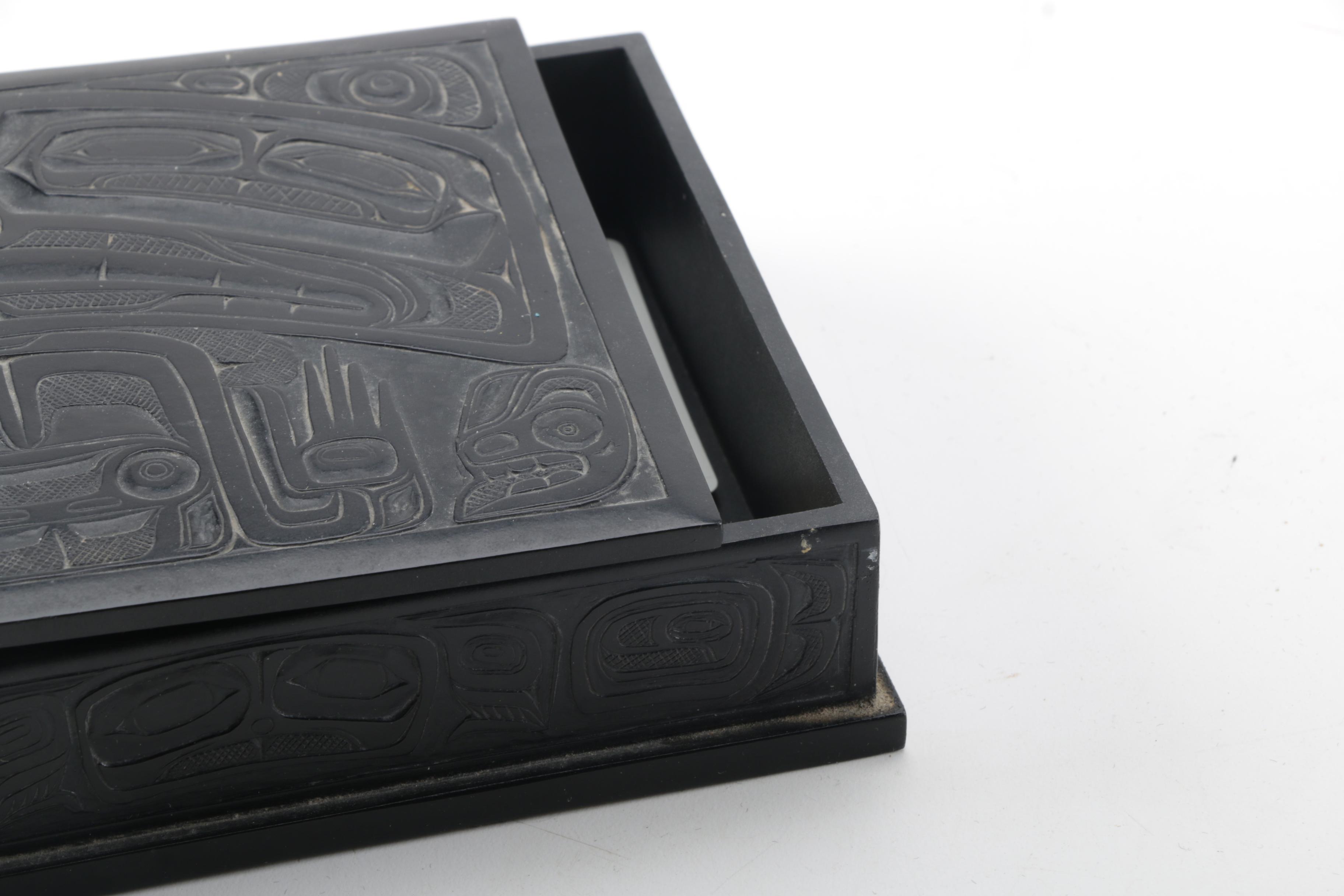 Lidded Haida Gwaii Style Boxes by Boma of Canada