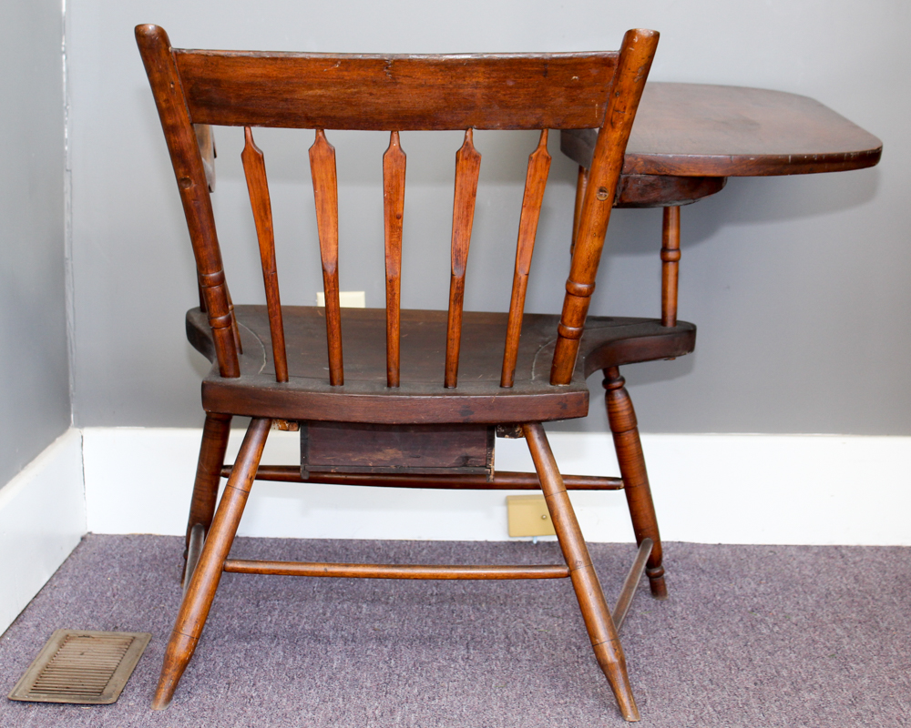 Antique Arrow Back Writing-Arm Chair