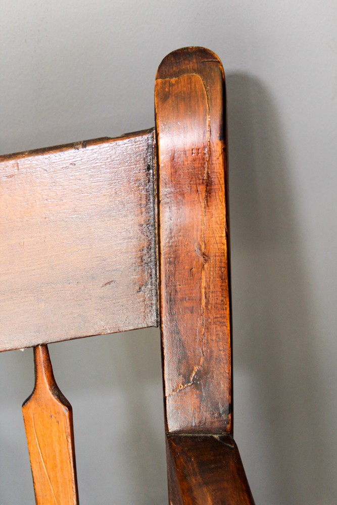 Antique Arrow Back Writing-Arm Chair