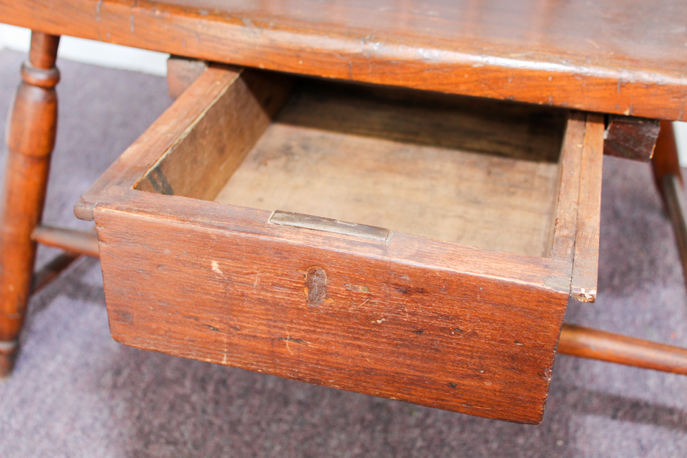 Antique Arrow Back Writing-Arm Chair