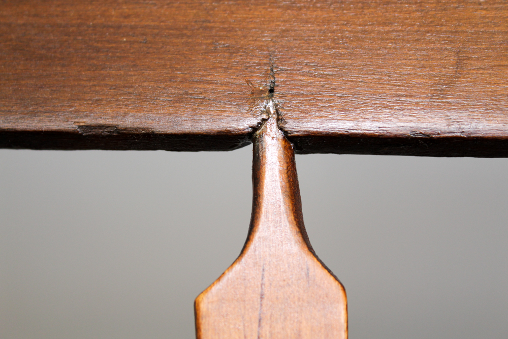 Antique Arrow Back Writing-Arm Chair