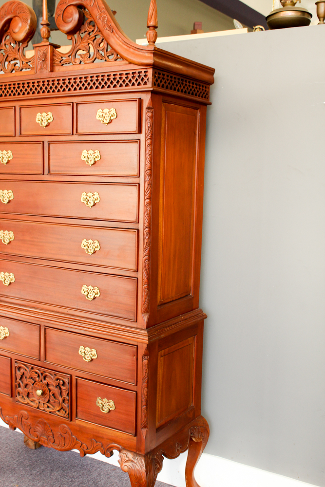 Chippendale Style Mahogany Highboy