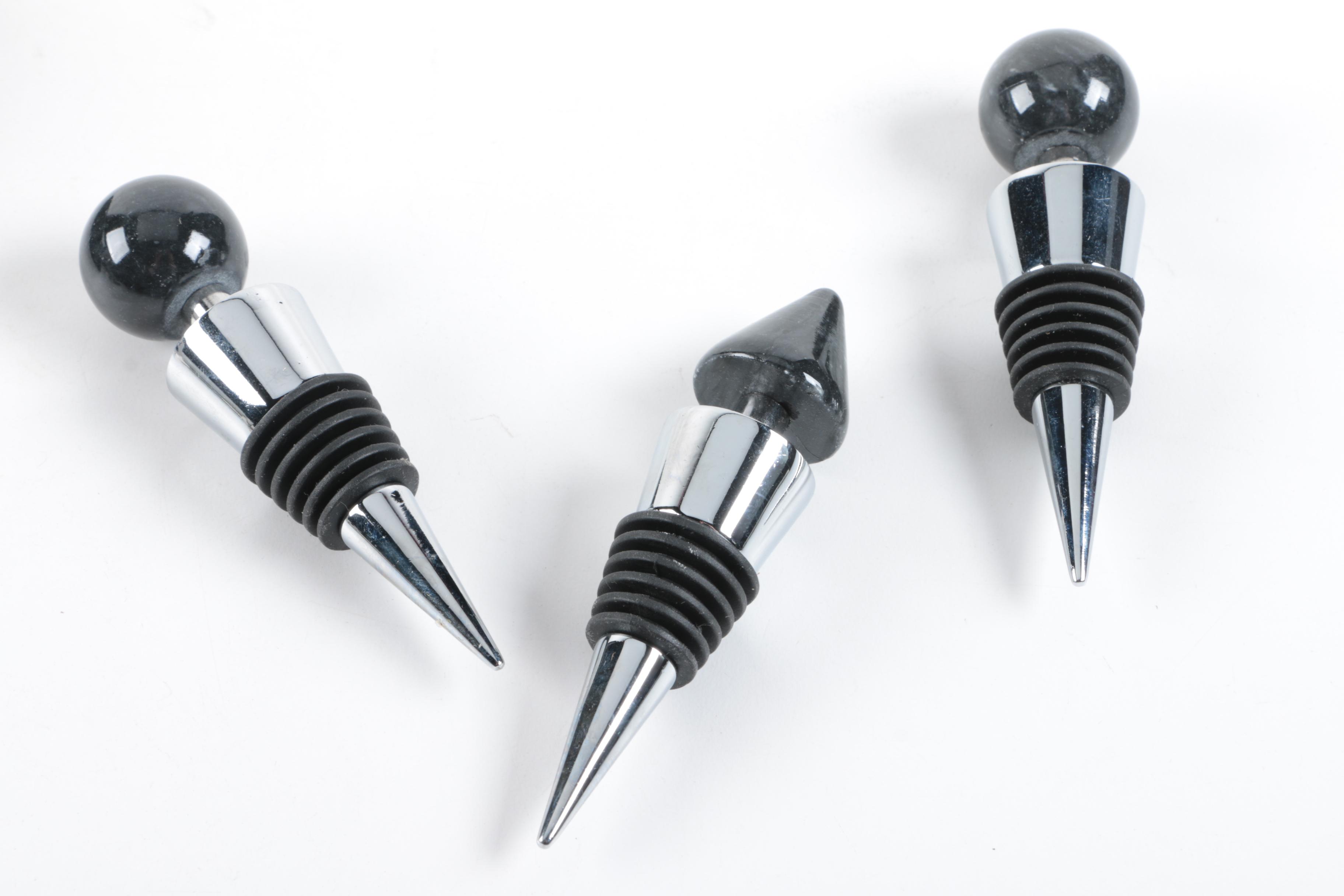 Bottle Stoppers, Glassware, and Stone Ash Receiver