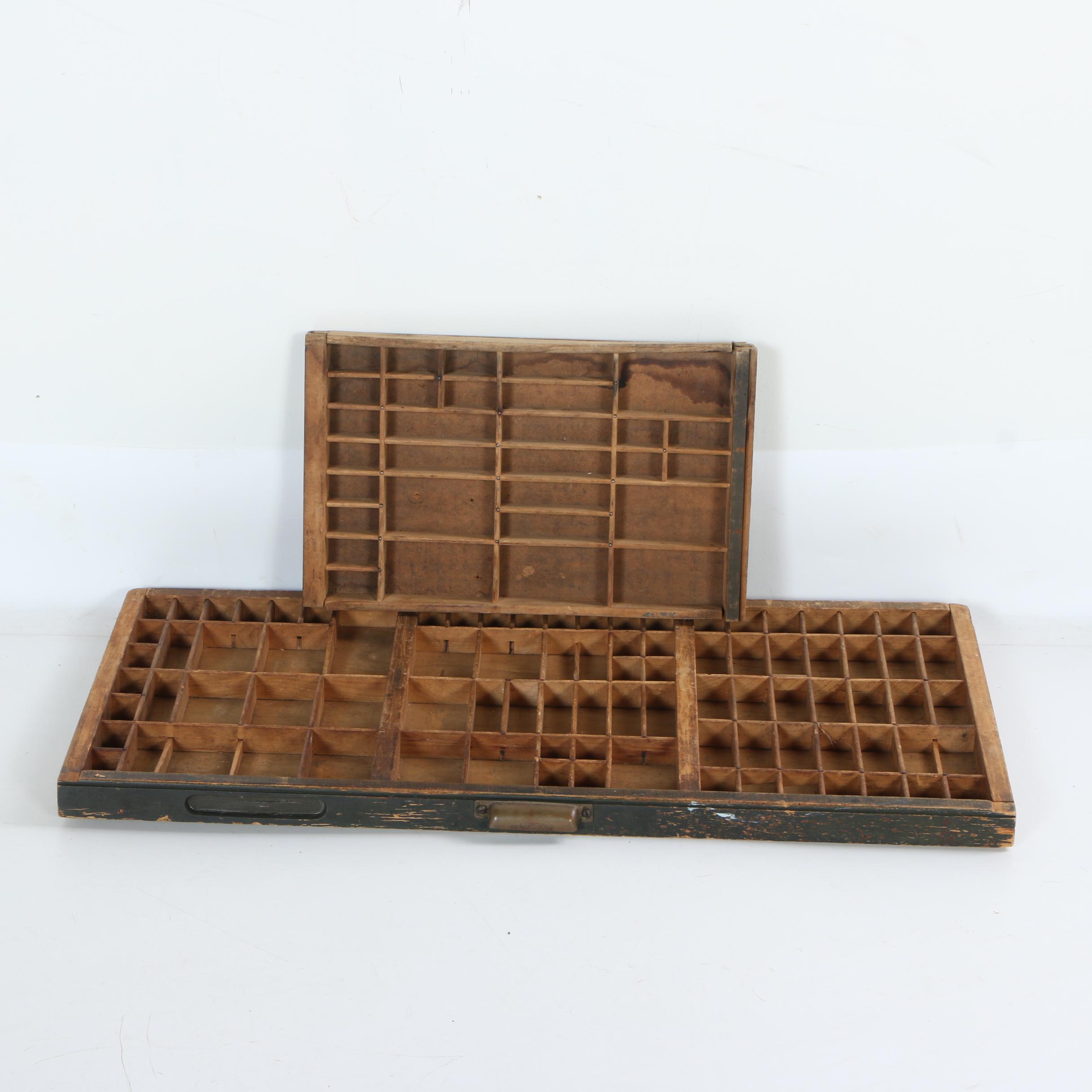 Vintage Typesetter Trays