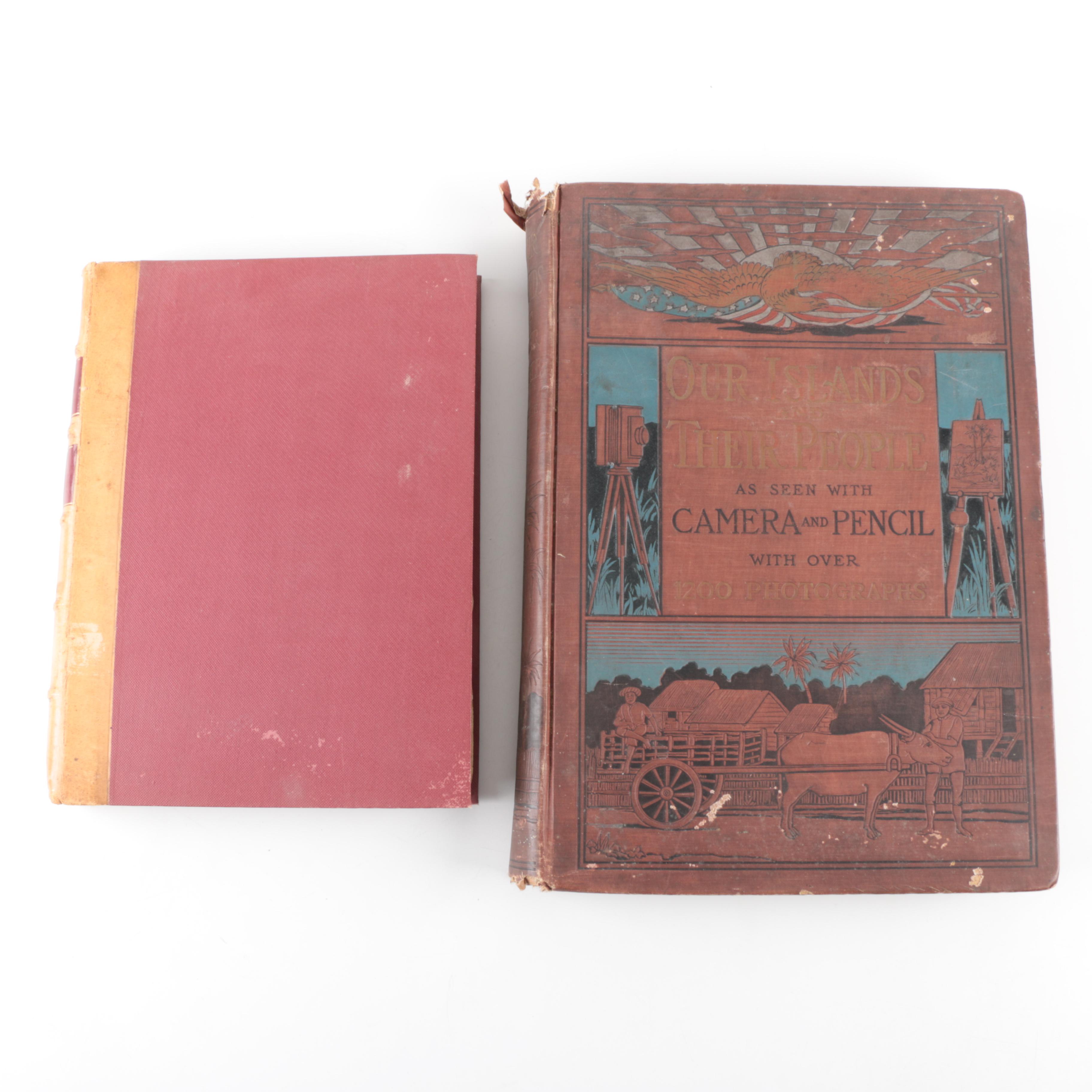 Antique and Vintage History Books featuring 1899 "Our Islands"