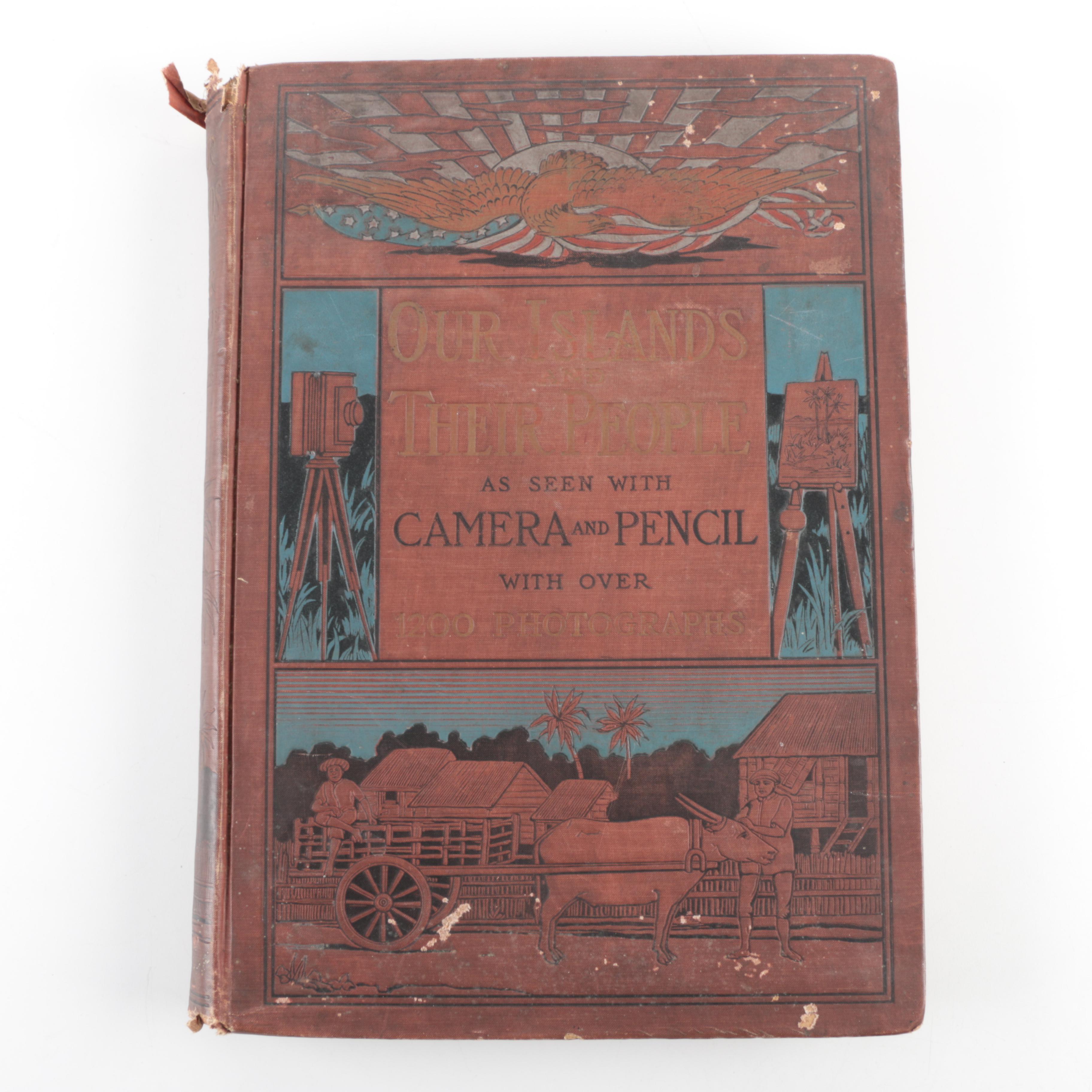 Antique and Vintage History Books featuring 1899 "Our Islands"