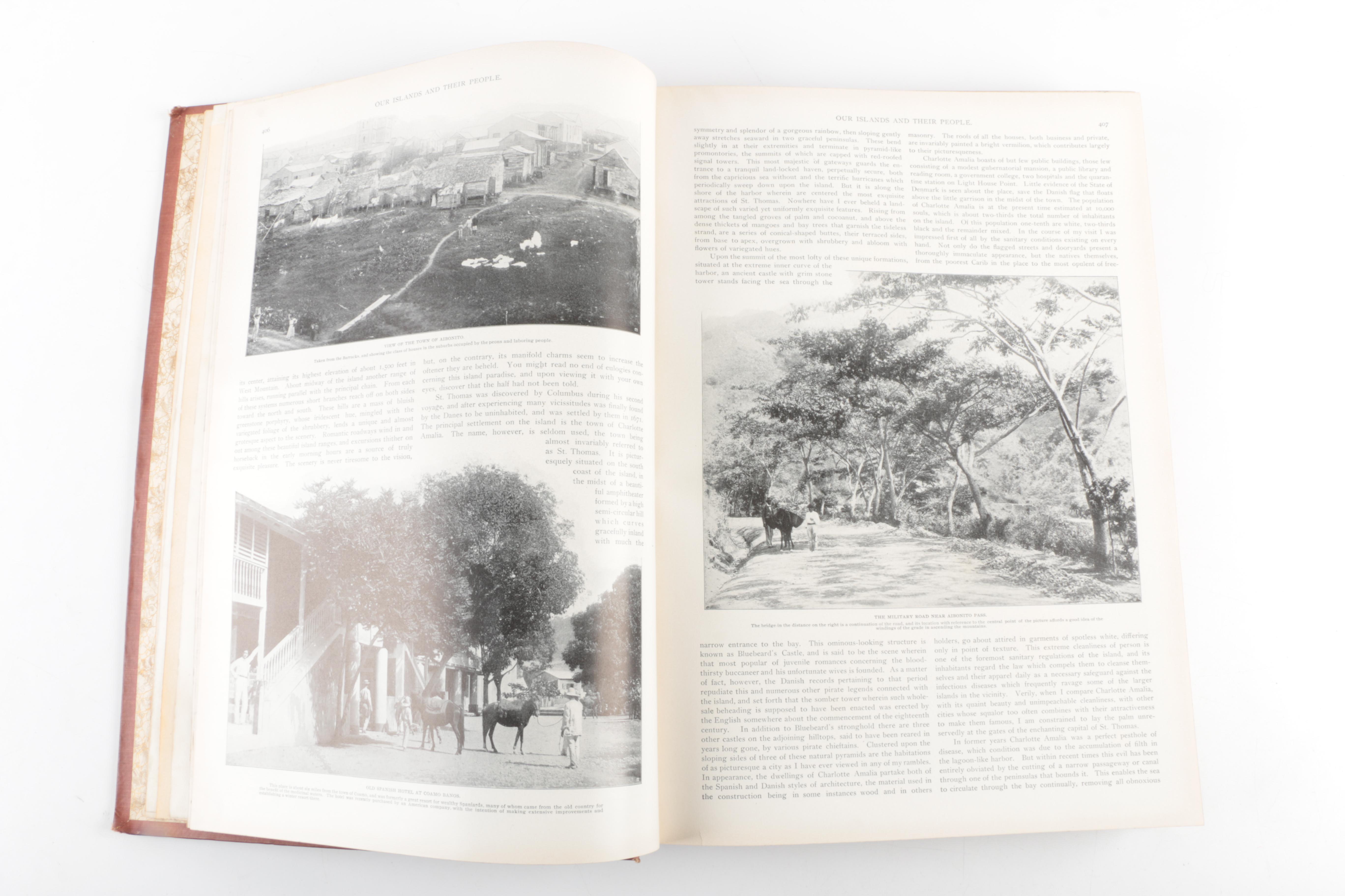 Antique and Vintage History Books featuring 1899 "Our Islands"