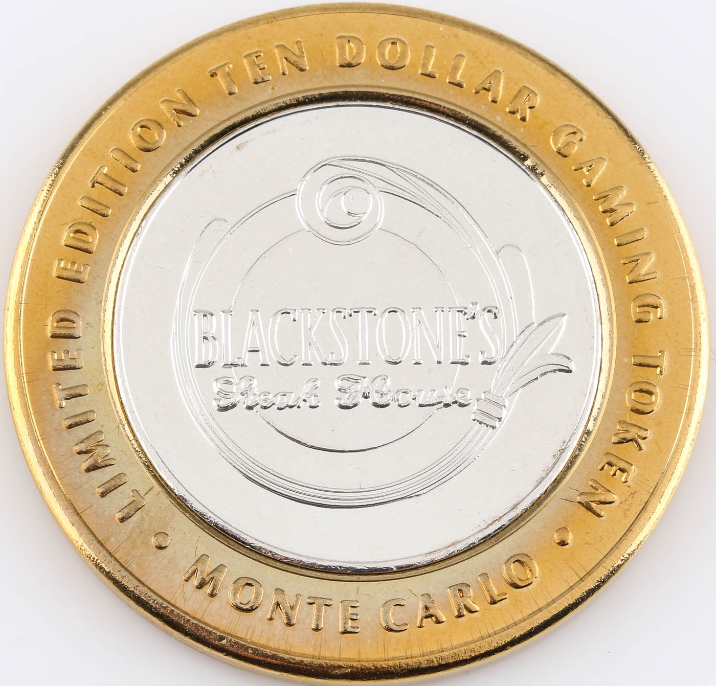Limited Edition Ten Dollar Gaming Token from The Monte Carlo Casino, Las Vegas