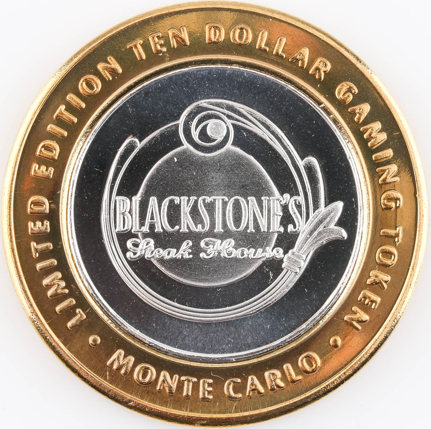 Limited Edition Ten Dollar Gaming Token from The Monte Carlo Casino, Las Vegas