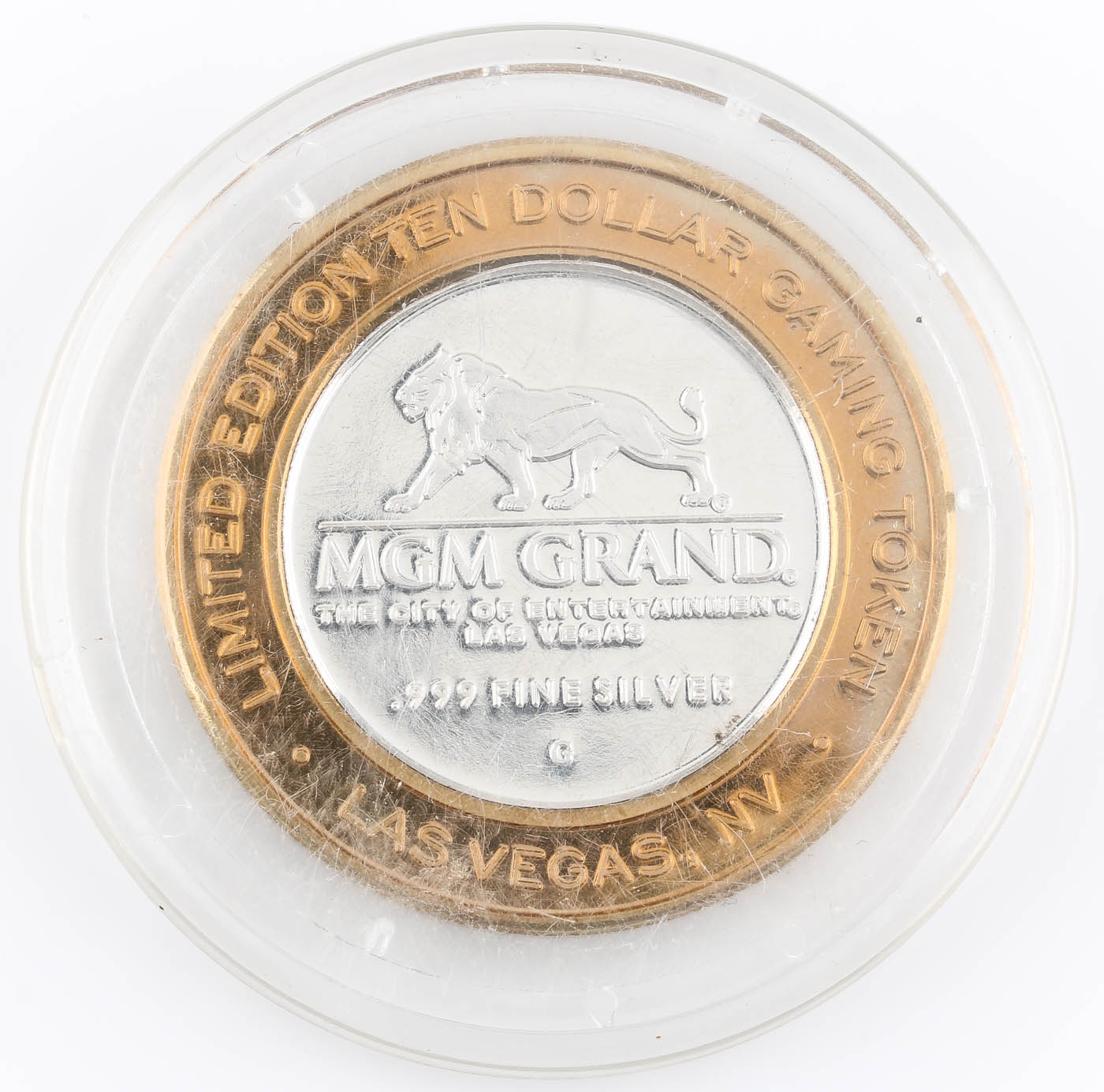 Limited Edition Ten Dollar Gaming Token from The MGM GRAND Casino in Las Vegas