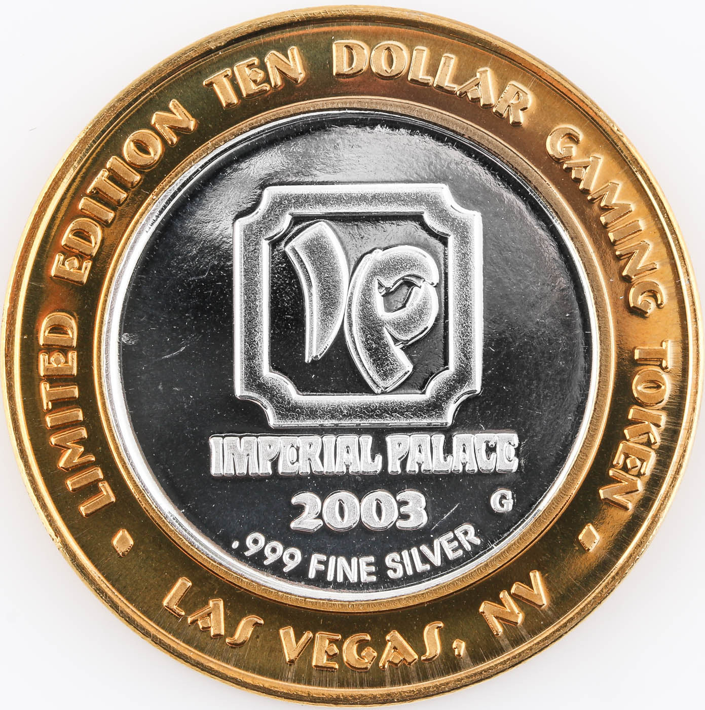 Limited Edition Ten Dollar Gaming Token from The Imperial Palace Casino