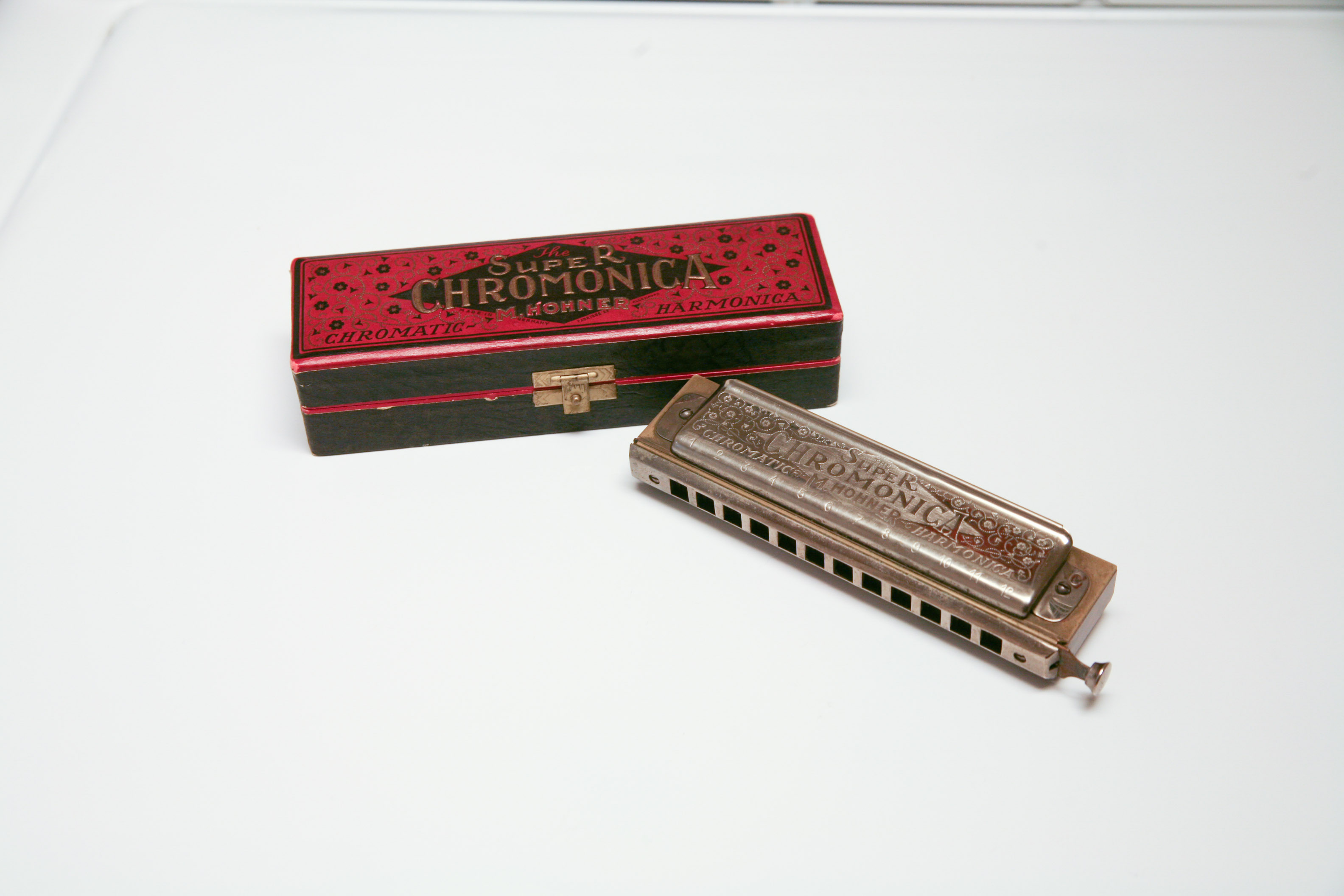 M. Hohner "Super Chromonica" Harmonica and Case