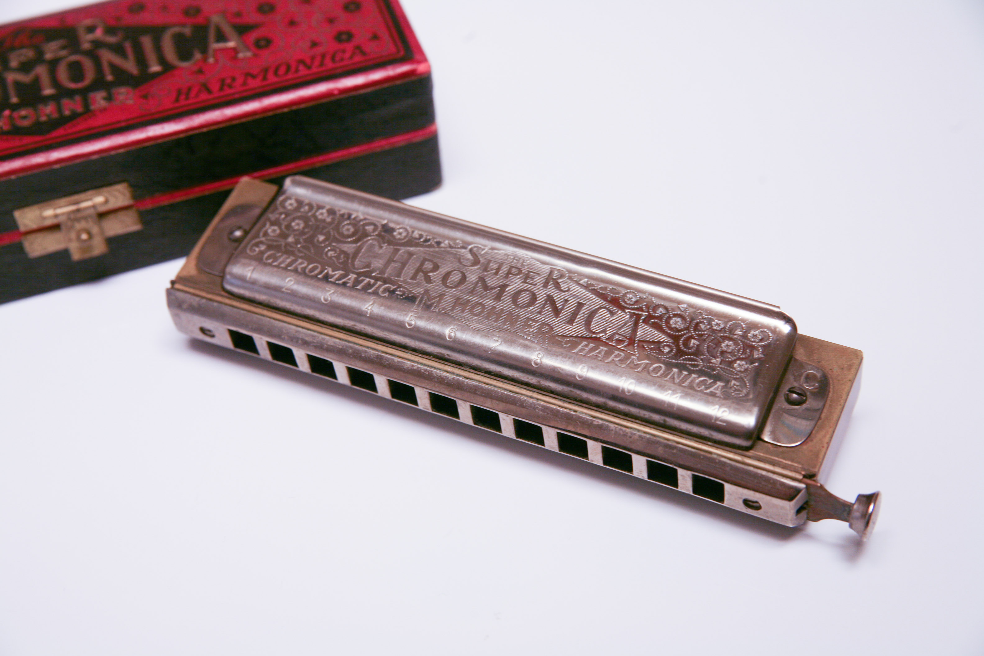 M. Hohner "Super Chromonica" Harmonica and Case