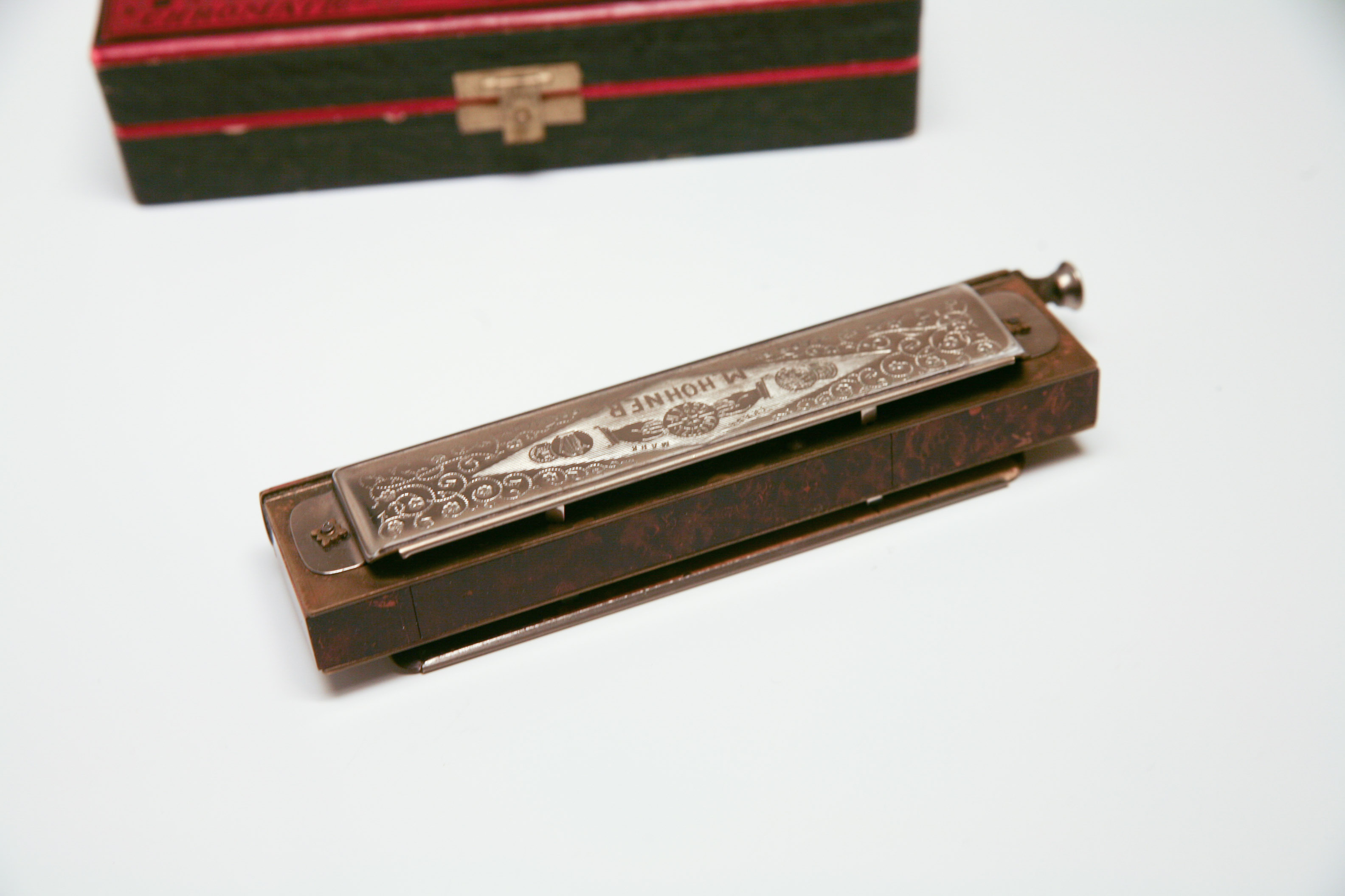 M. Hohner "Super Chromonica" Harmonica and Case