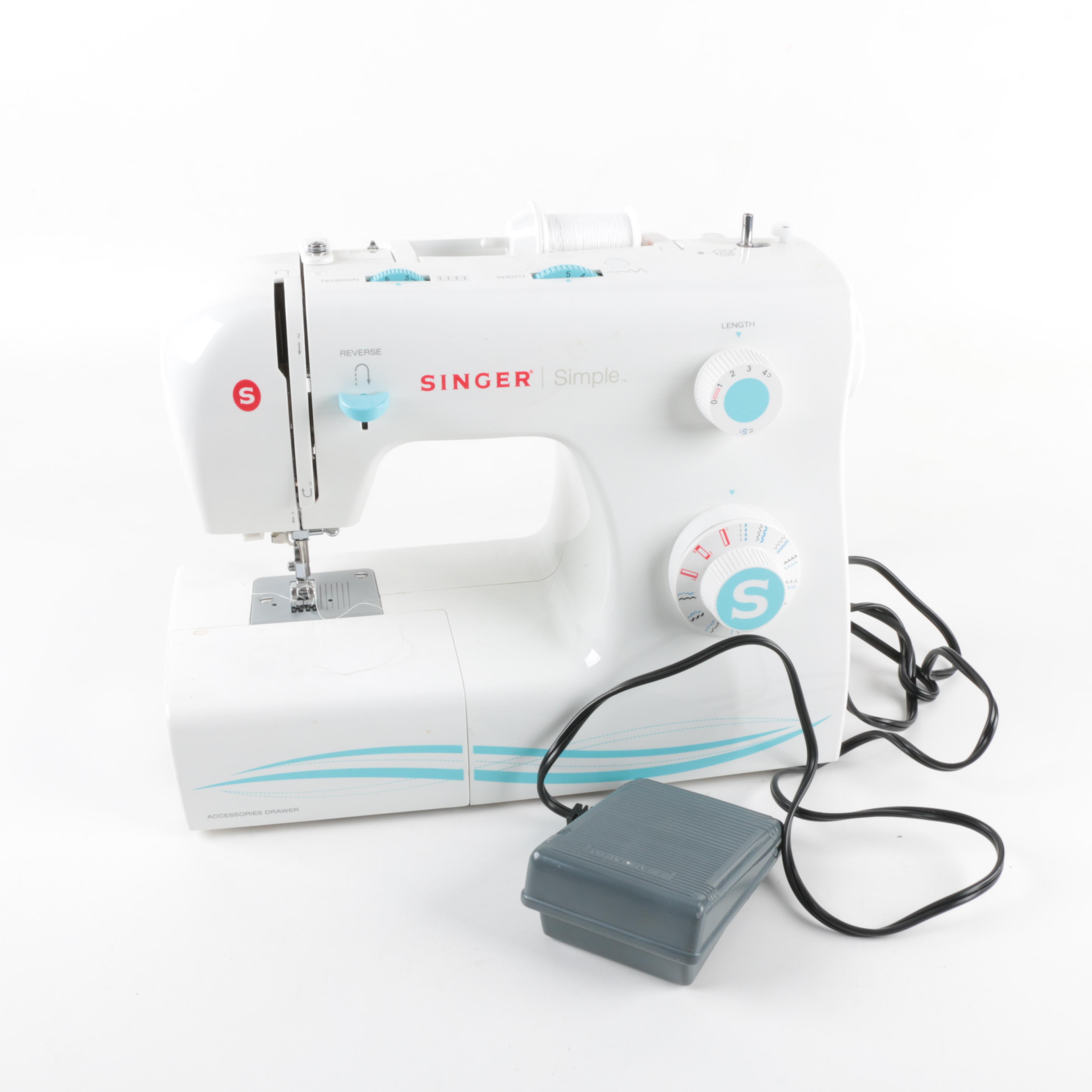 White Singer Sewing Machine