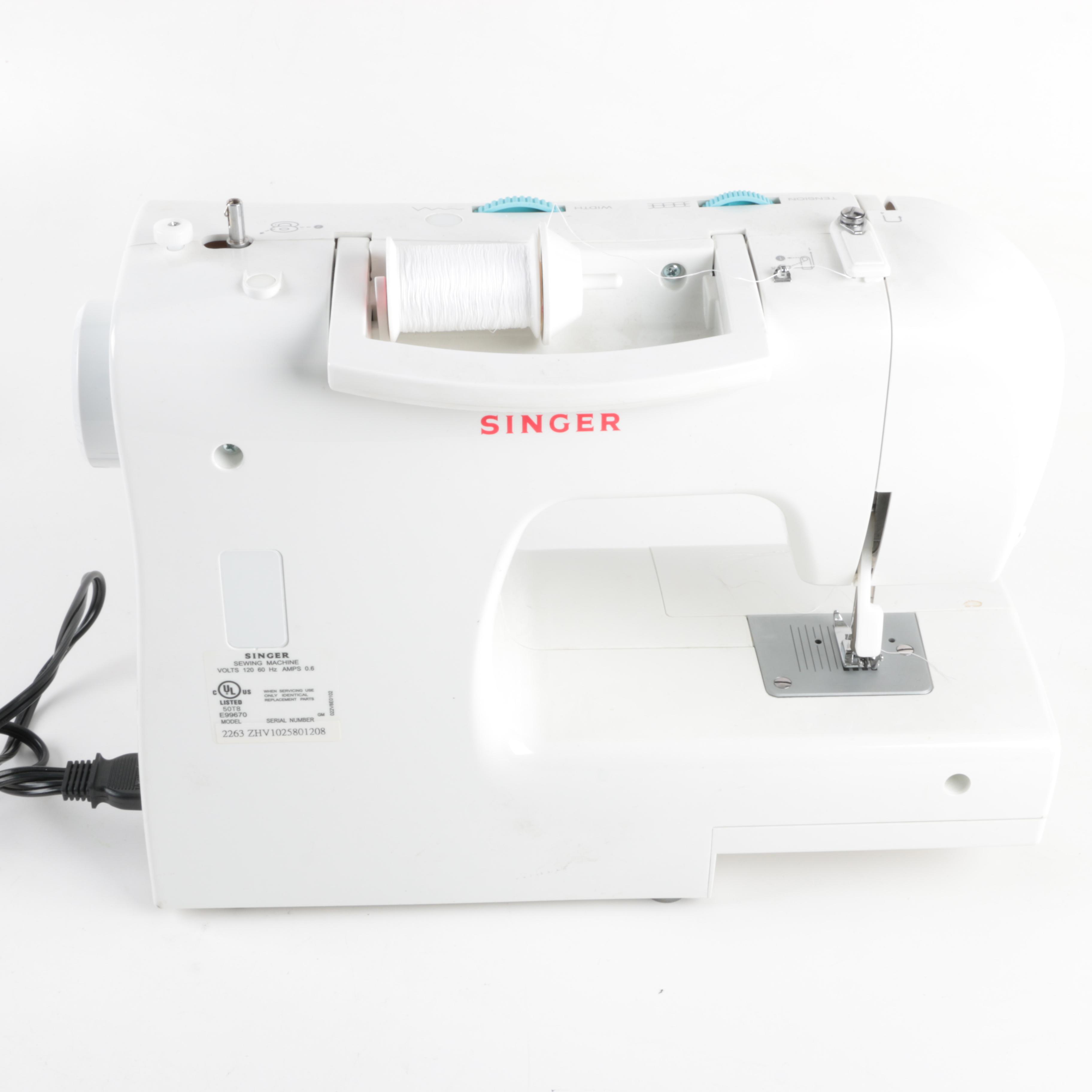 White Singer Sewing Machine