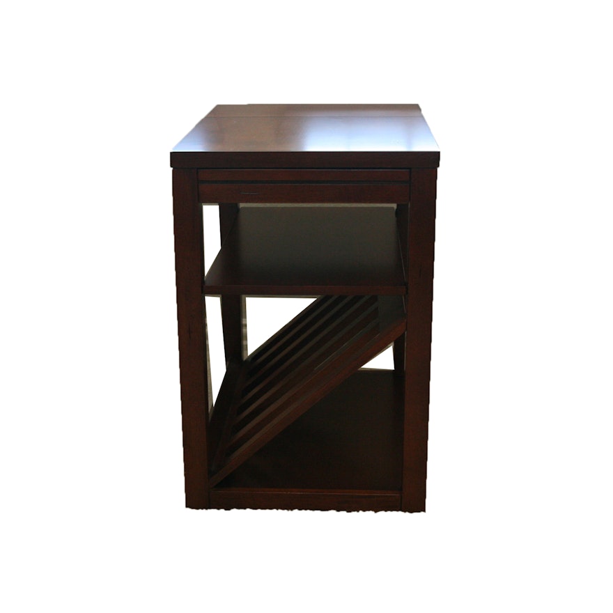 Contemporary Mahogany Finished End Table