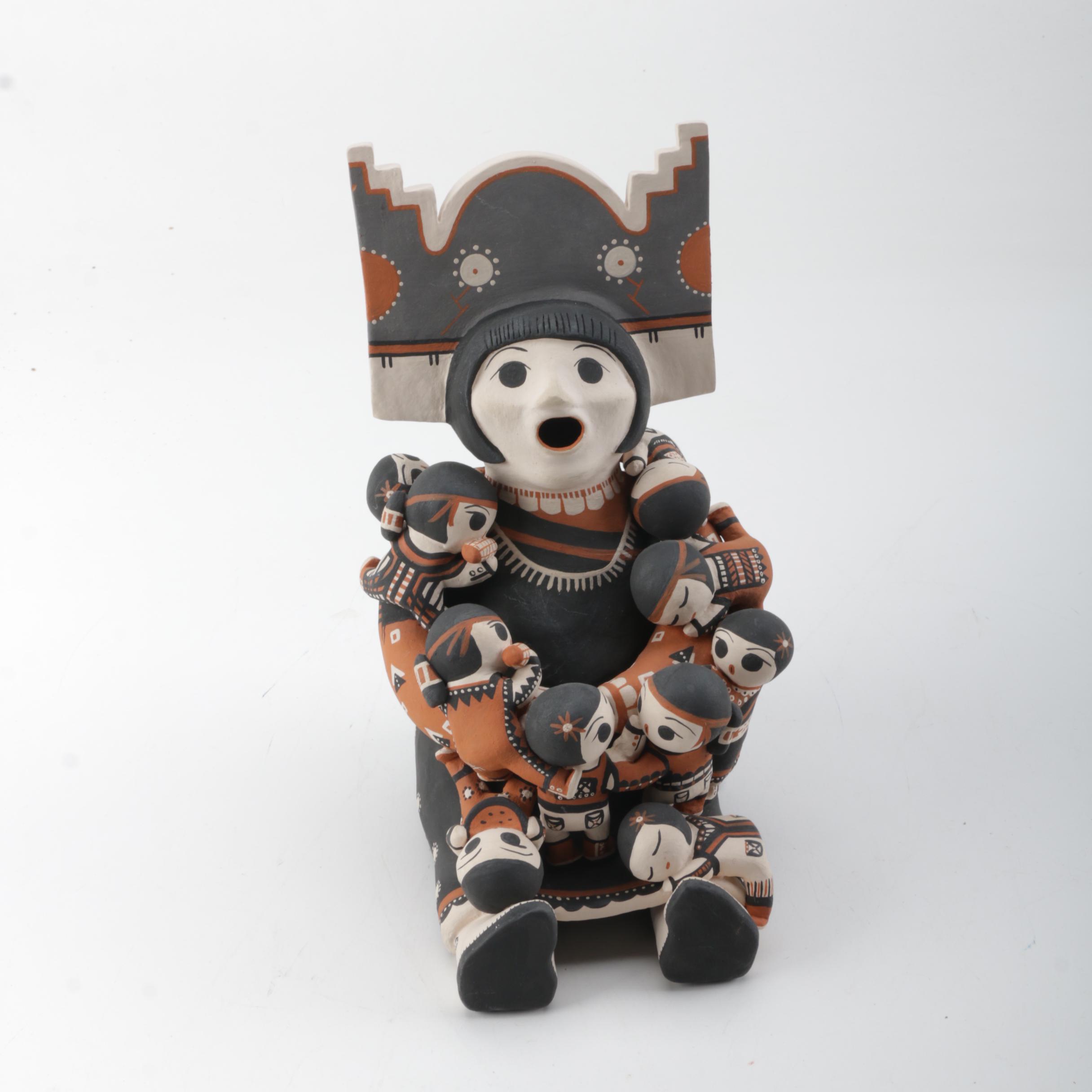 Ramus Suina Pueblo Pottery Storyteller Figurine